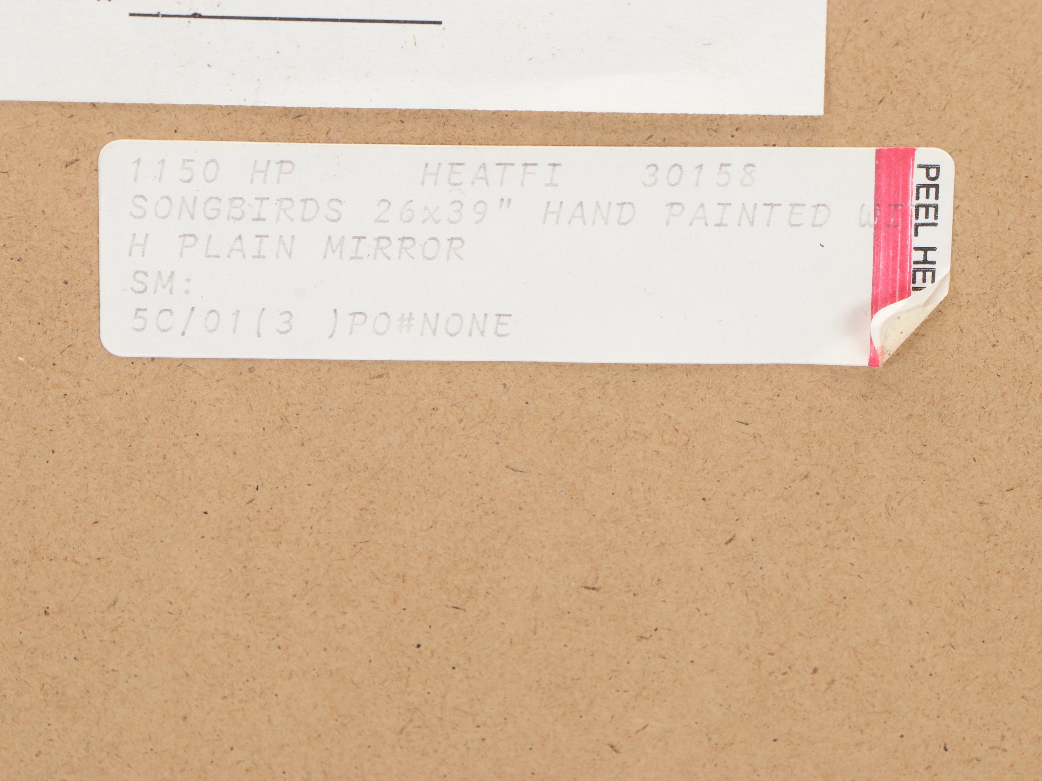 Carvers' Guild "Songbirds" Wooden Carved Wall Mirror