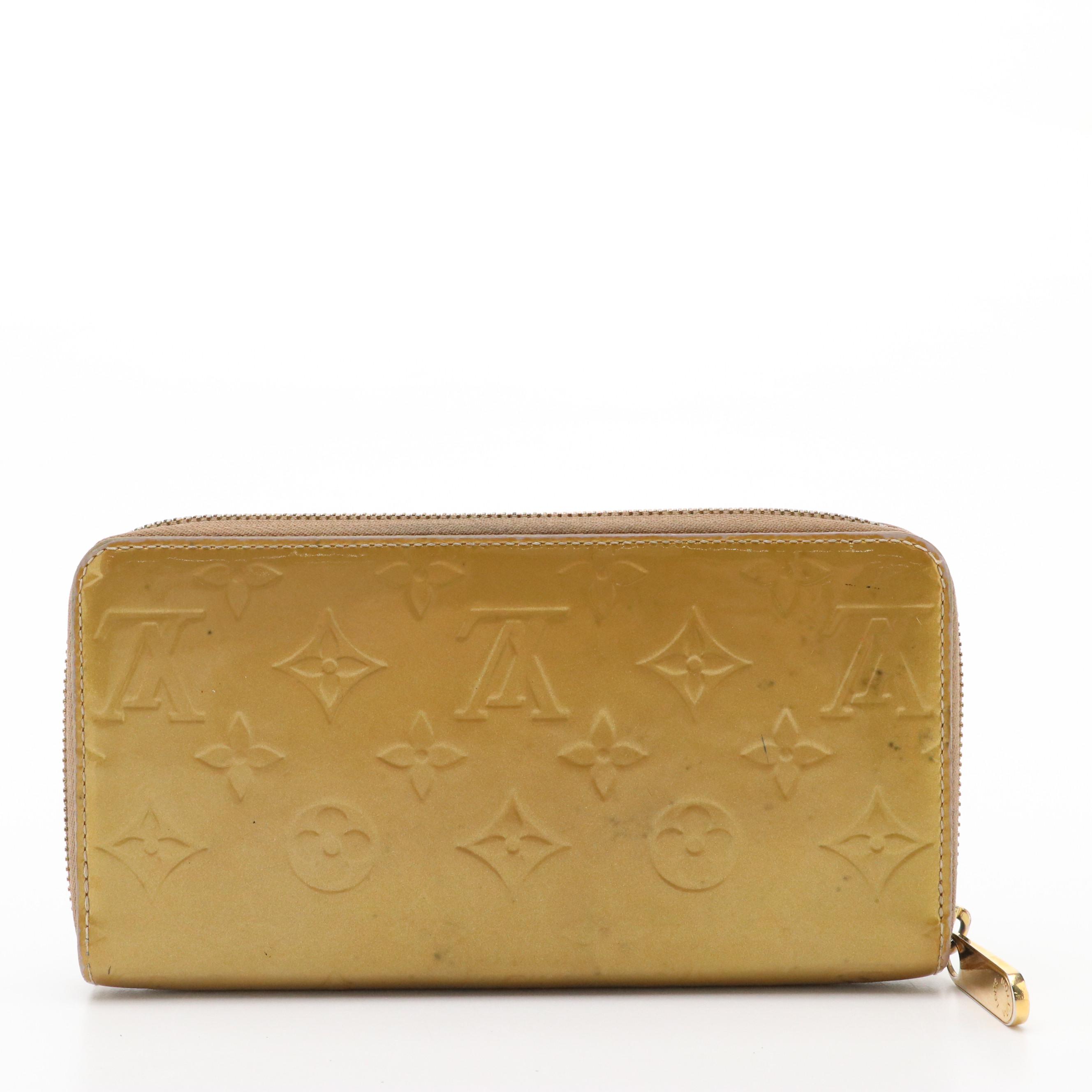Louis Vuitton Zip Around Long Wallet in Monogram Vernis Patent Leather
