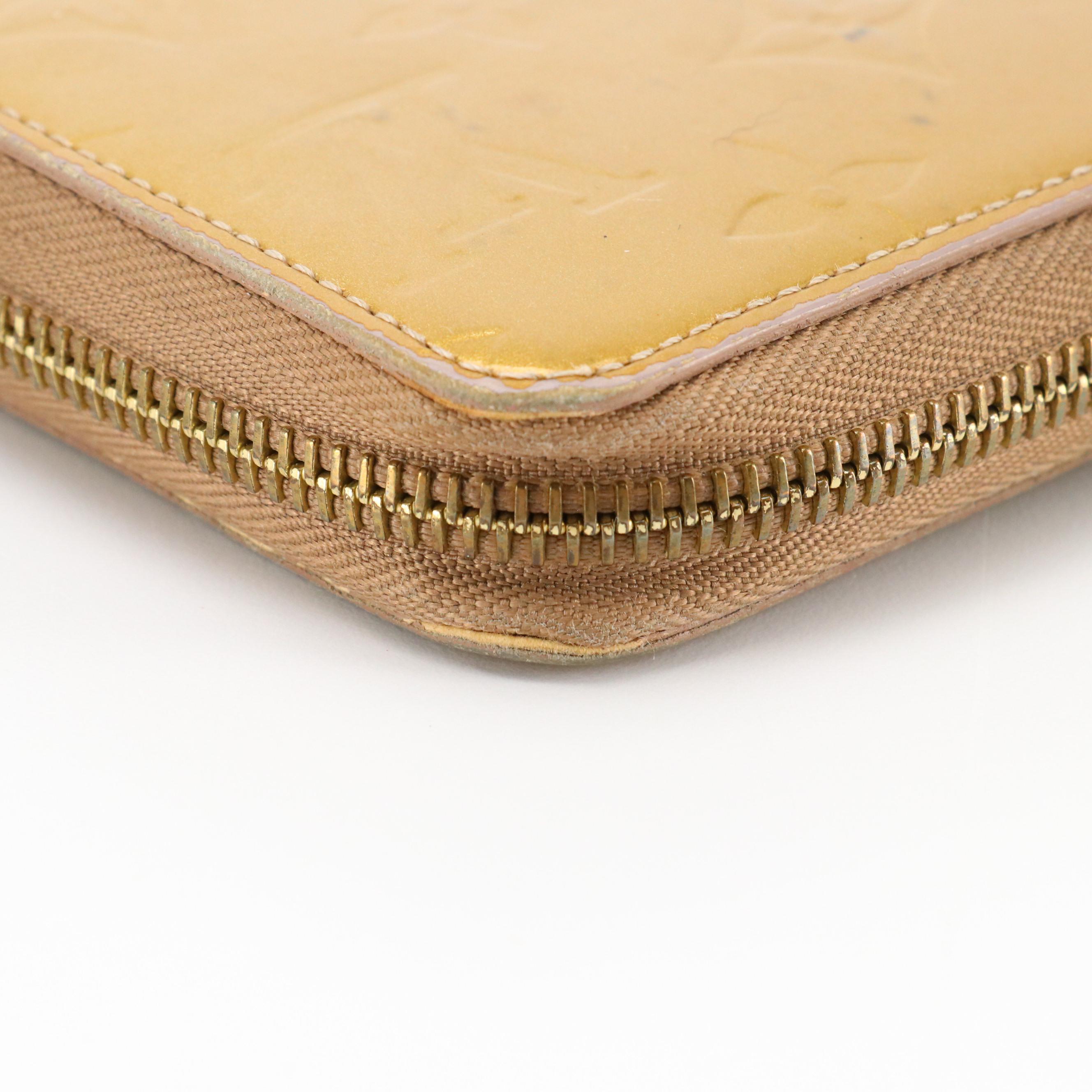 Louis Vuitton Zip Around Long Wallet in Monogram Vernis Patent Leather