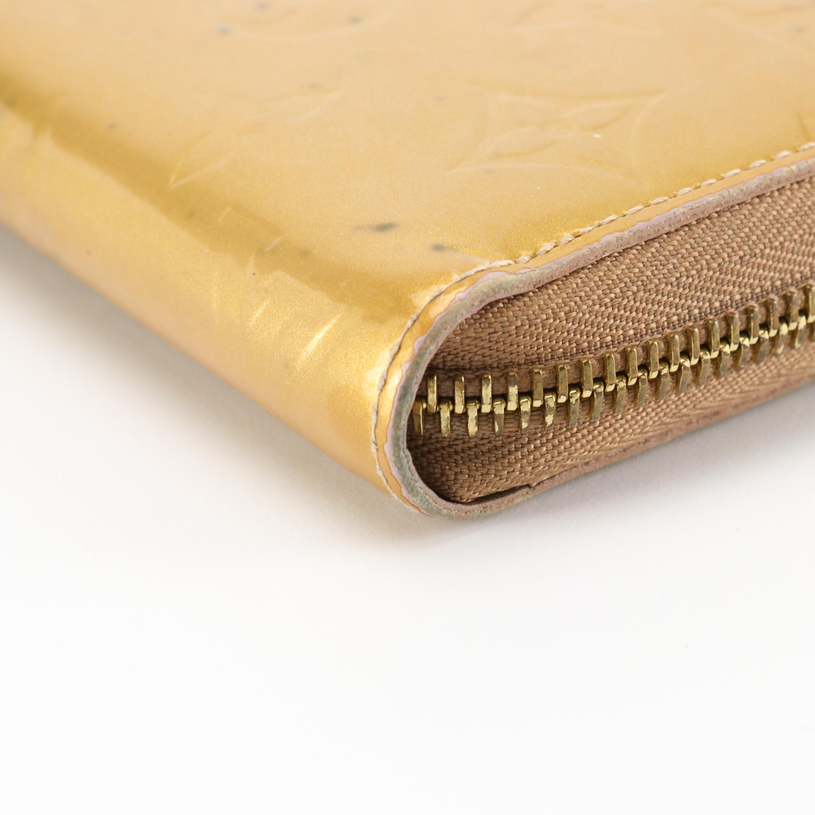 Louis Vuitton Zip Around Long Wallet in Monogram Vernis Patent Leather