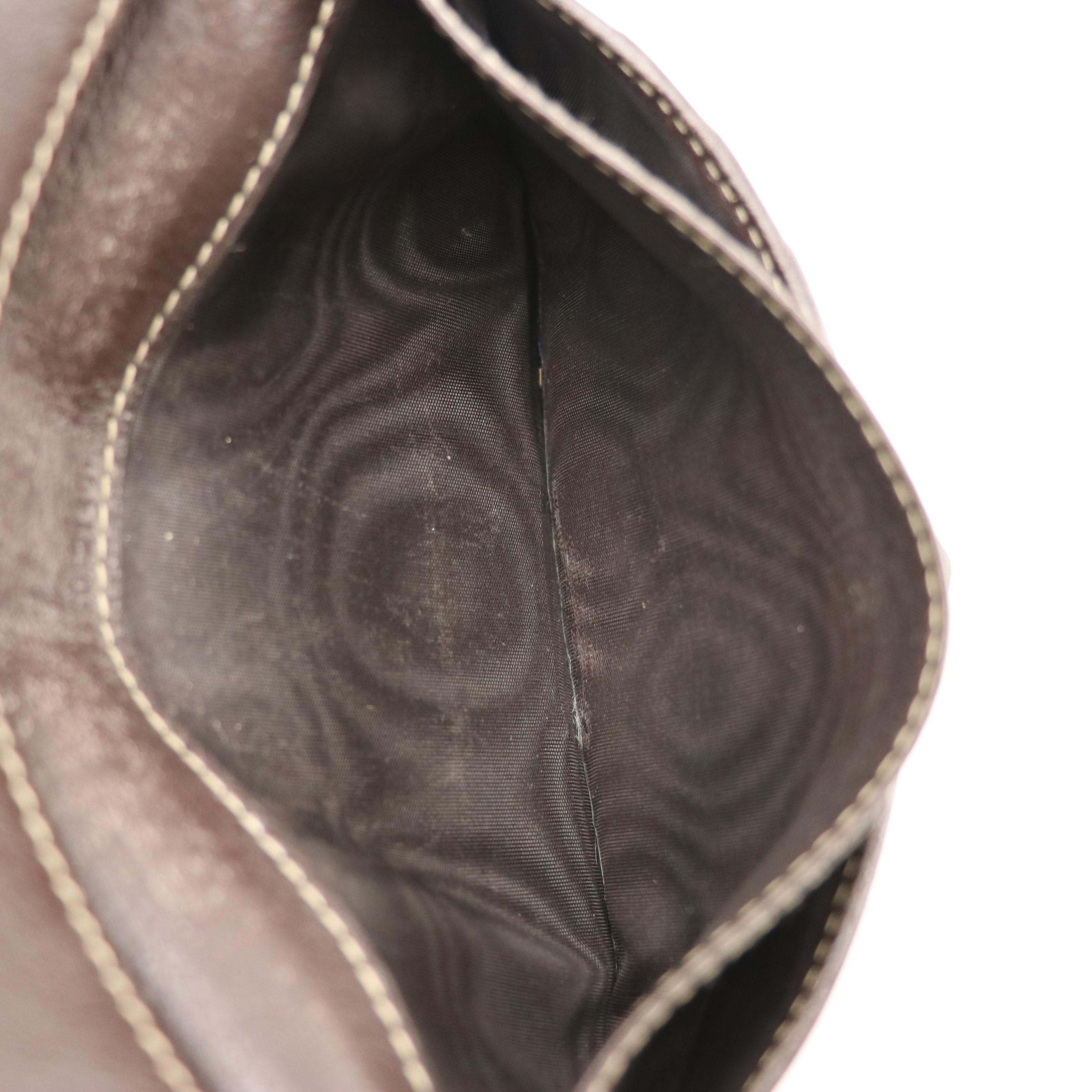 Gucci Heart-Flap Continental Wallet in GG Crystal Canvas and Brown Leather