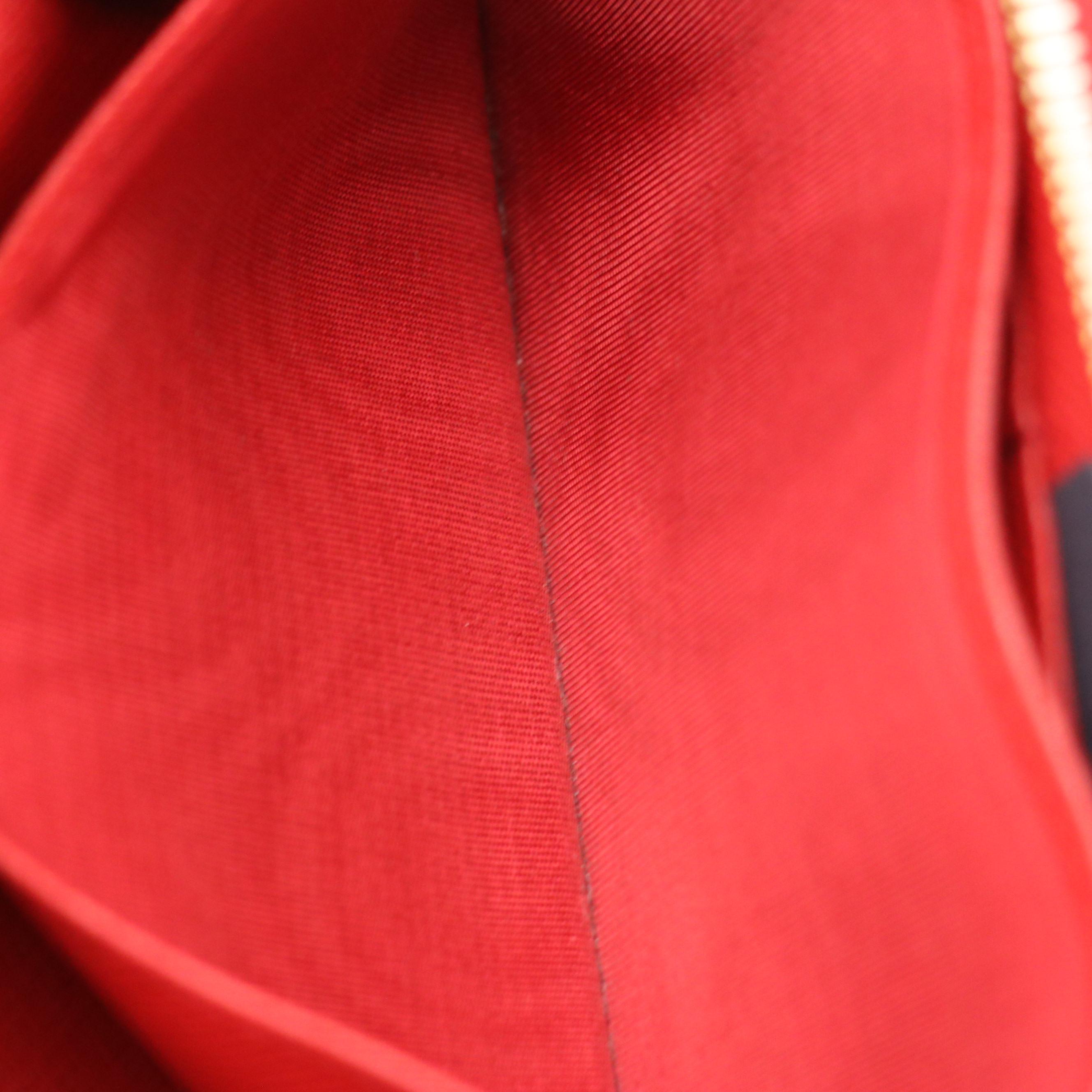 Prada Long Zip-Around Wallet in Red Saffiano Leather