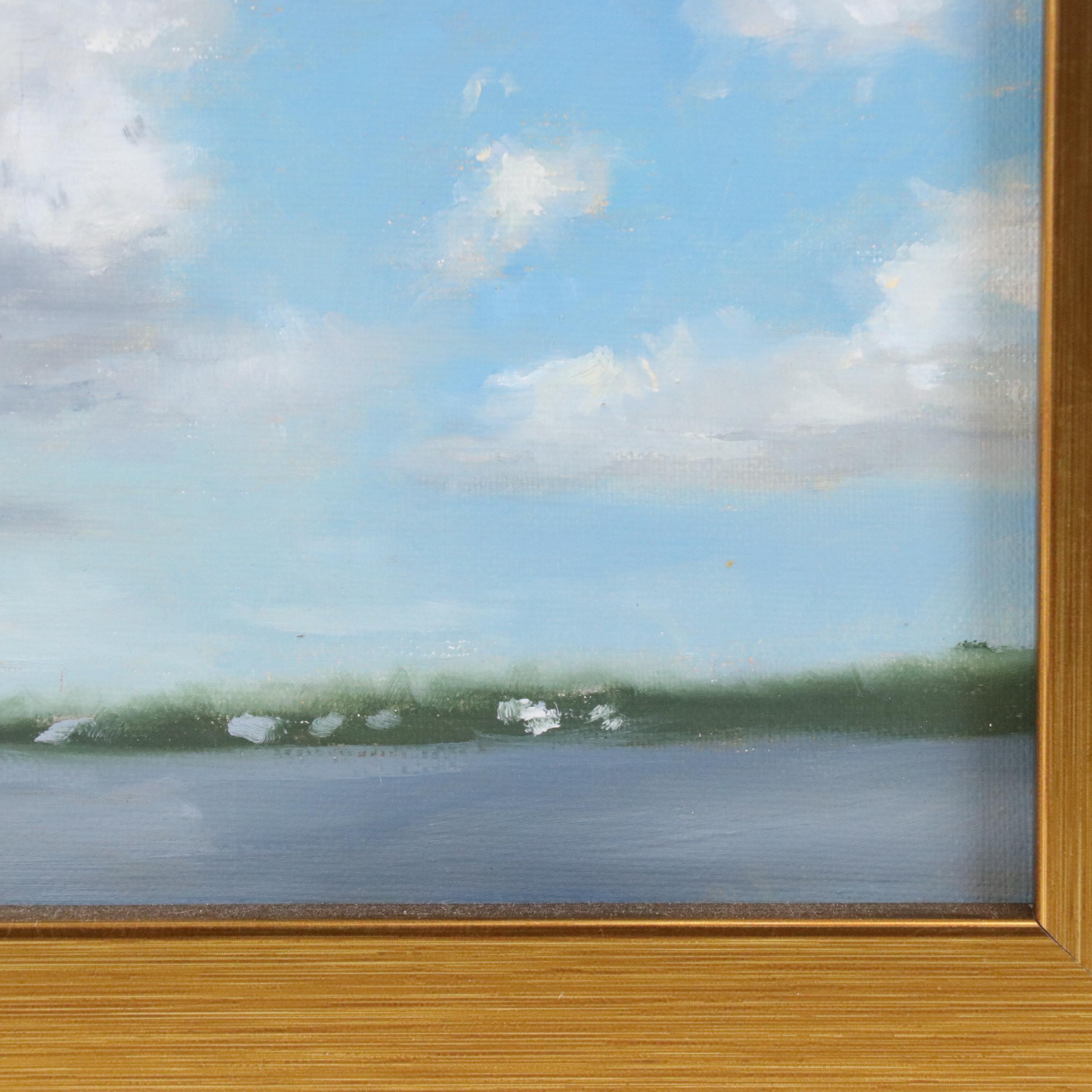 Sarah Brown Landscape Oil Painting "Boundless Summer Skies," 21st Century