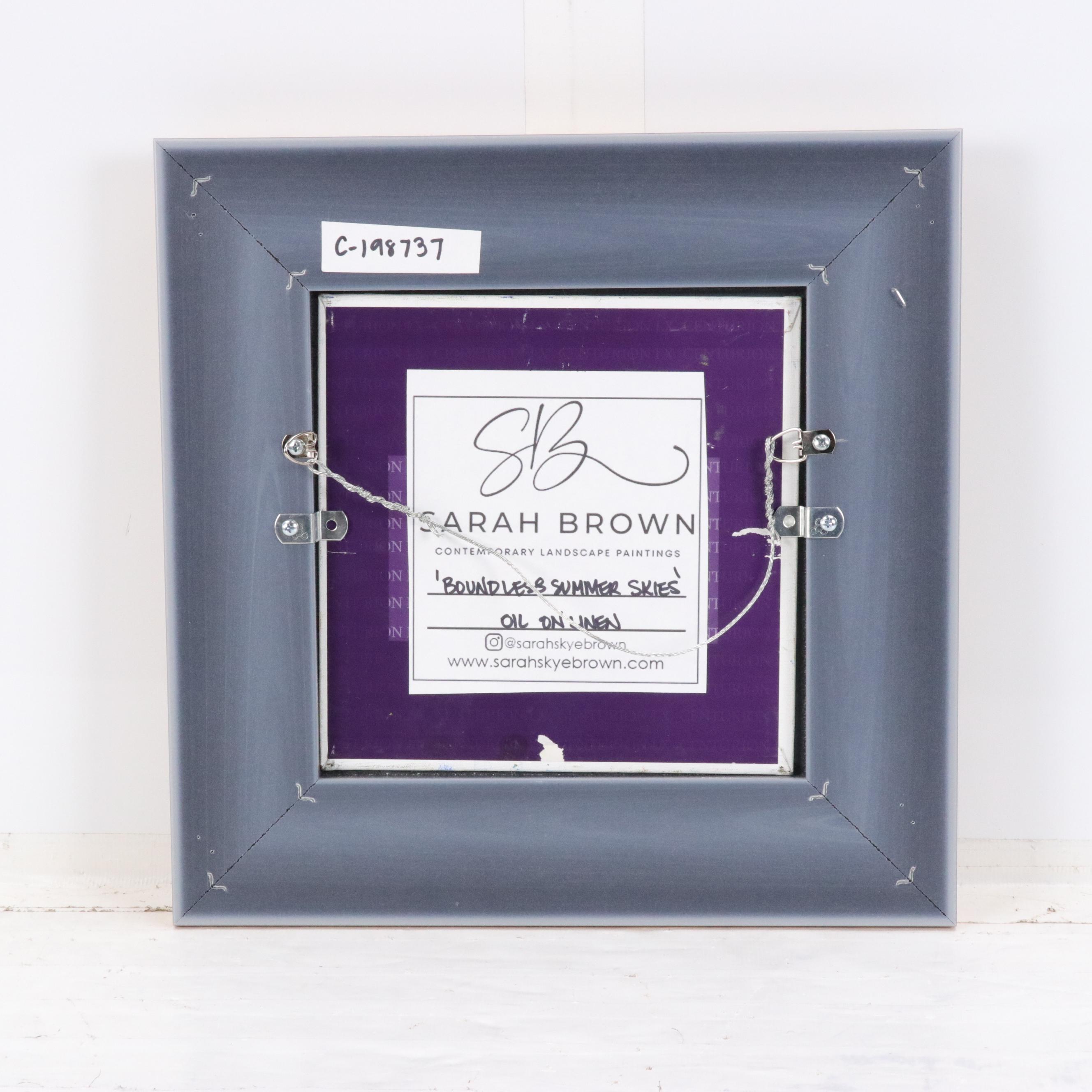 Sarah Brown Landscape Oil Painting "Boundless Summer Skies," 21st Century