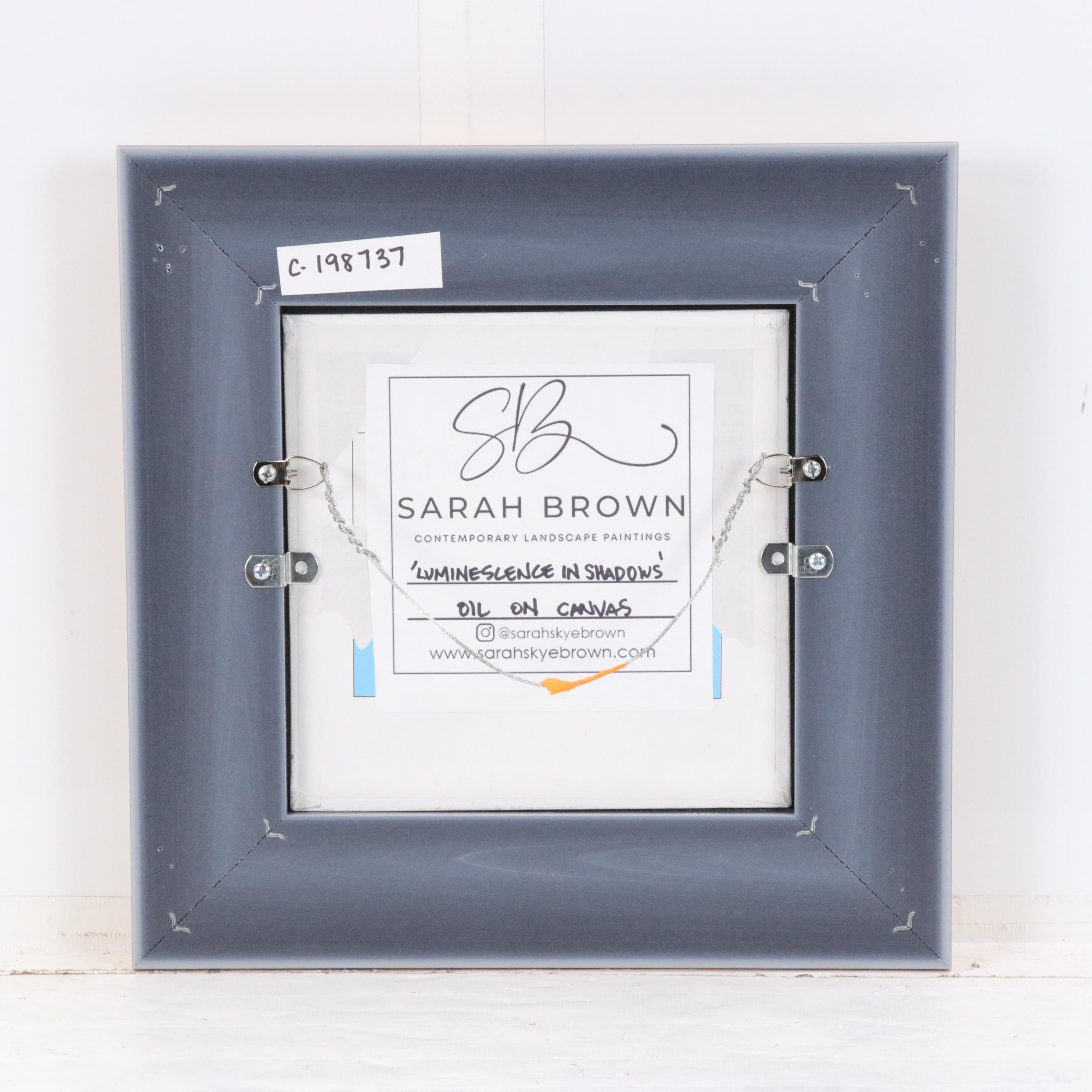 Sarah Brown Sunset Landscape Oil Painting "Luminescence in Shadows"