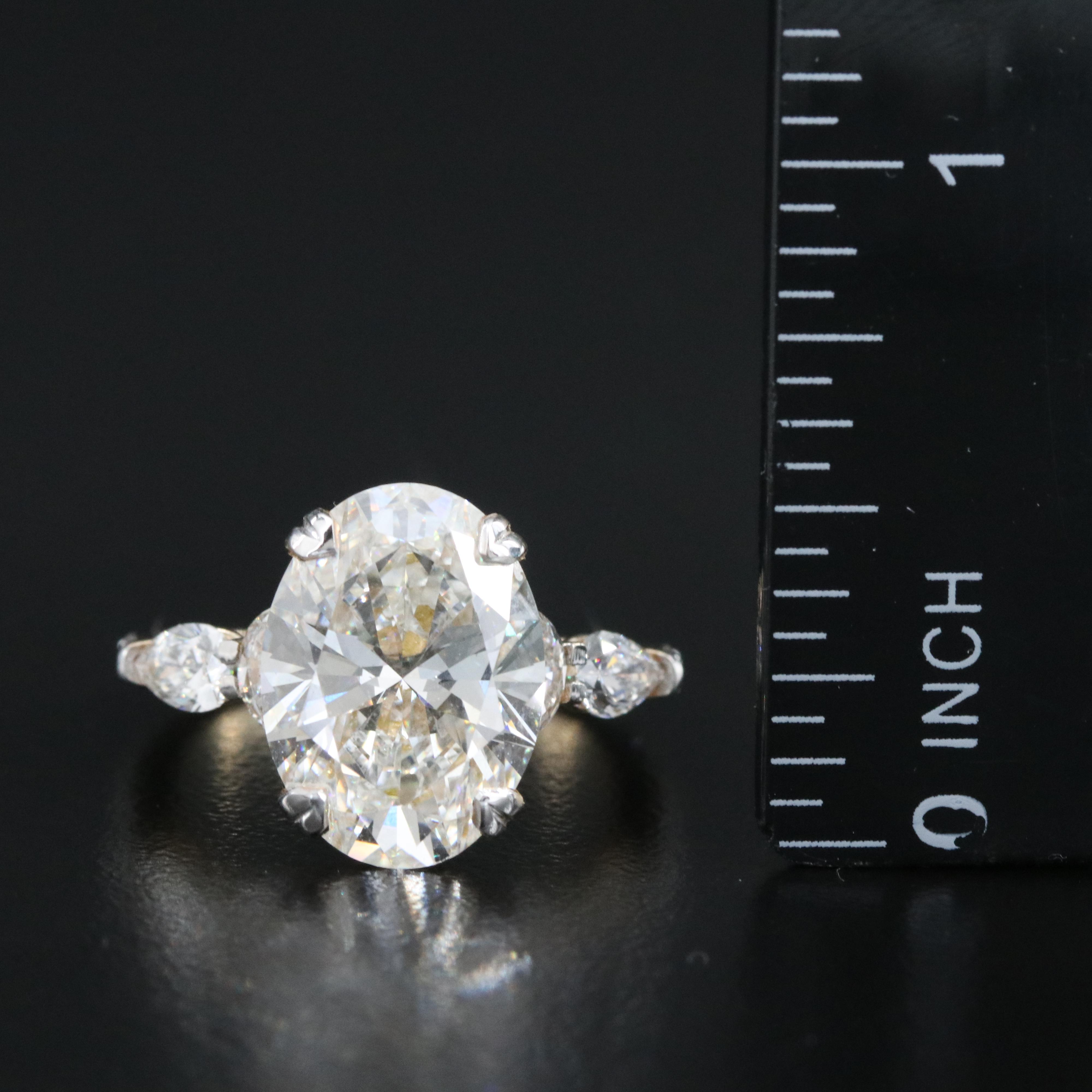 14K 6.96 CTW Lab Grown Diamond Ring with IGI Report