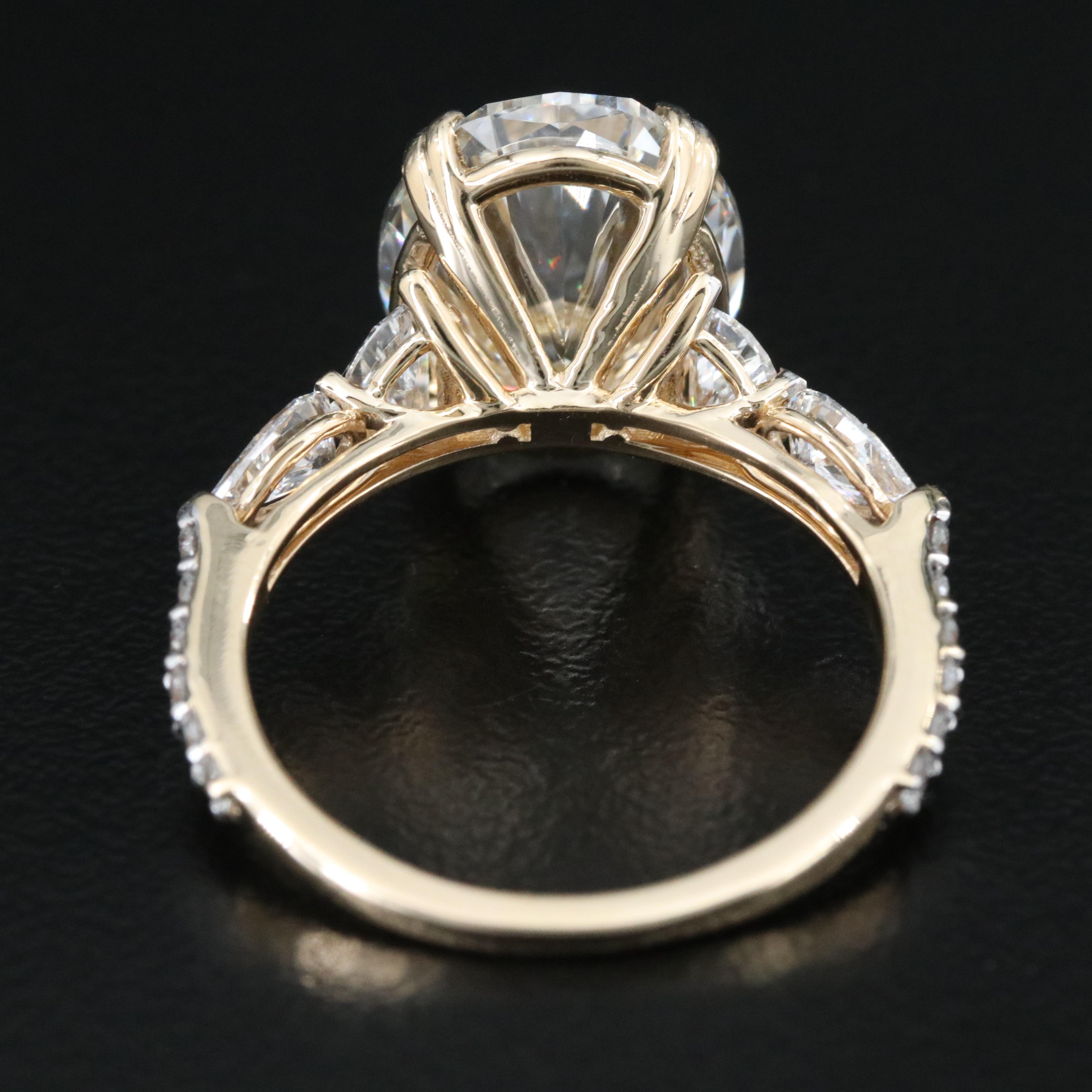 14K 6.96 CTW Lab Grown Diamond Ring with IGI Report