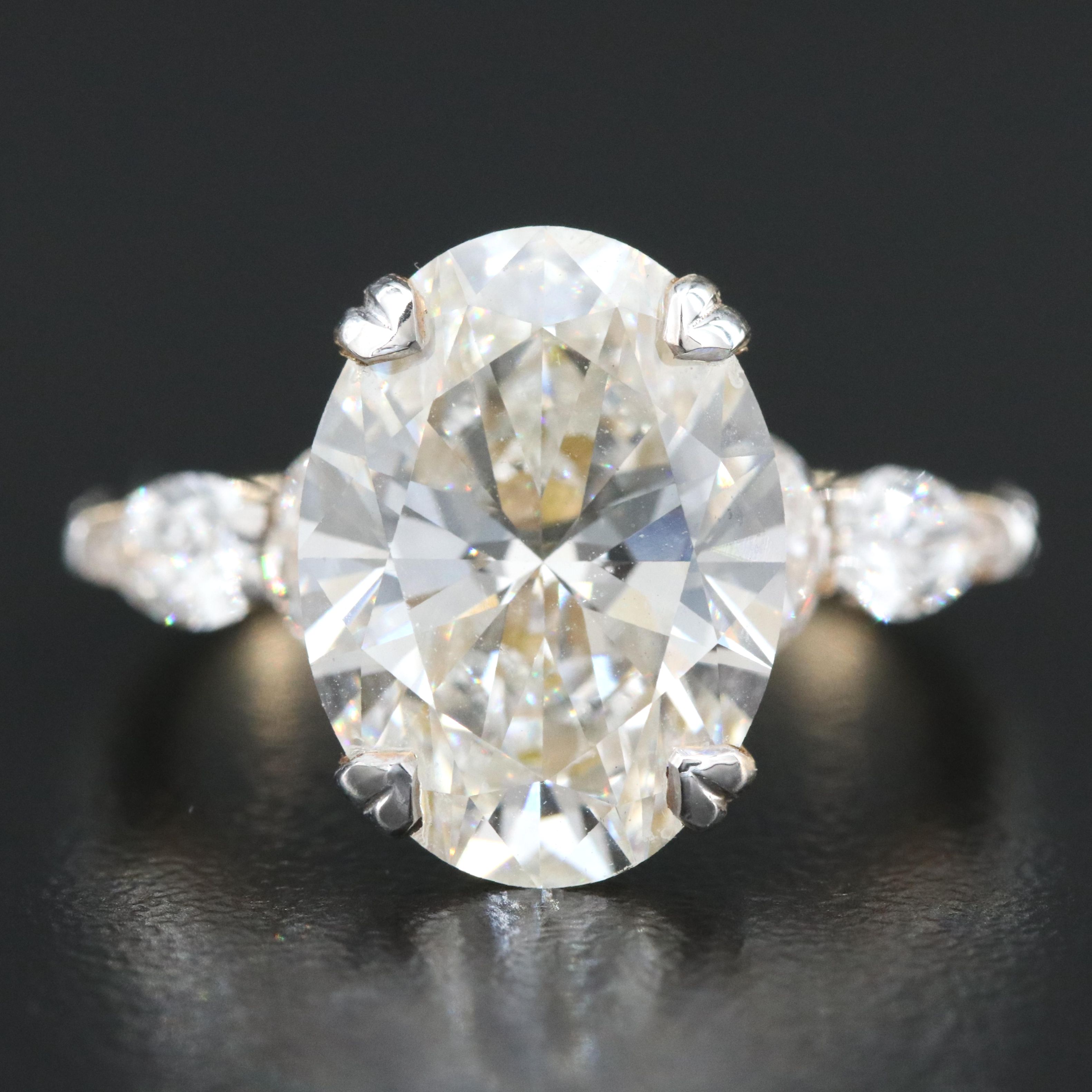 14K 6.96 CTW Lab Grown Diamond Ring with IGI Report