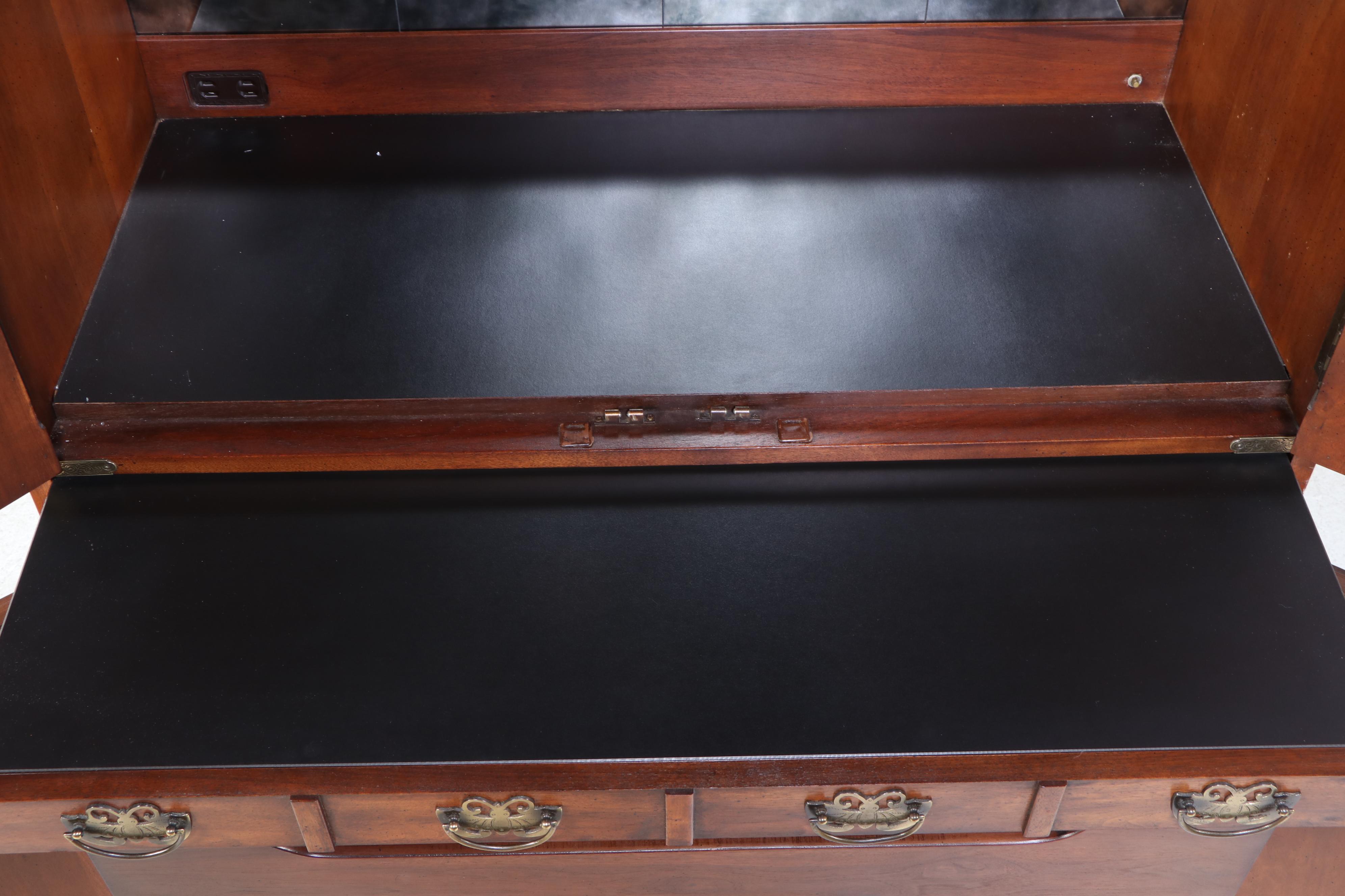 Henredon "Pan Asian" Mahogany Cabinet with Brass Hardware, Late 20th C.