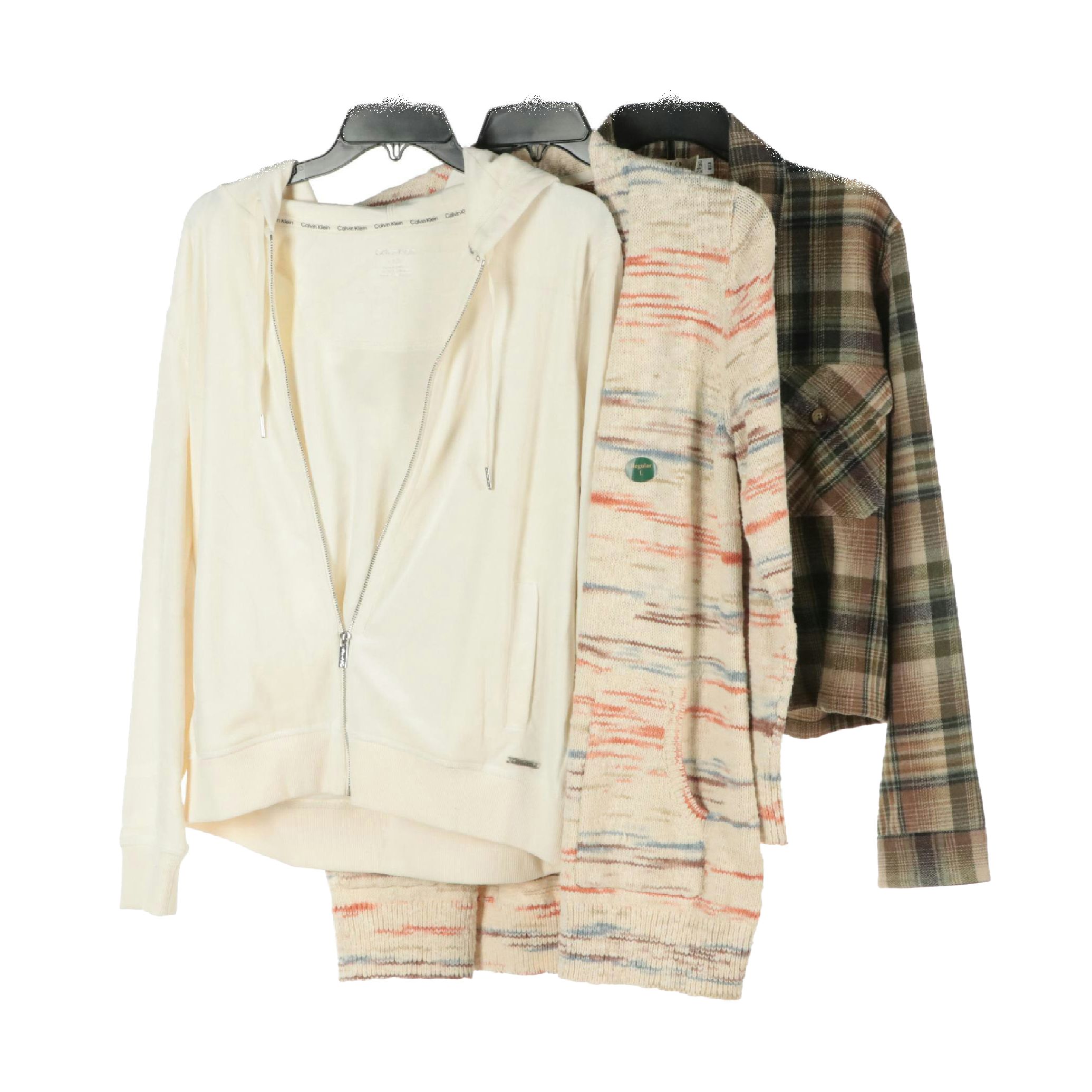 Calvin Klein, L.L. Bean, and Ralph Lauren Jacket, Cardigan, and Velour Shirt