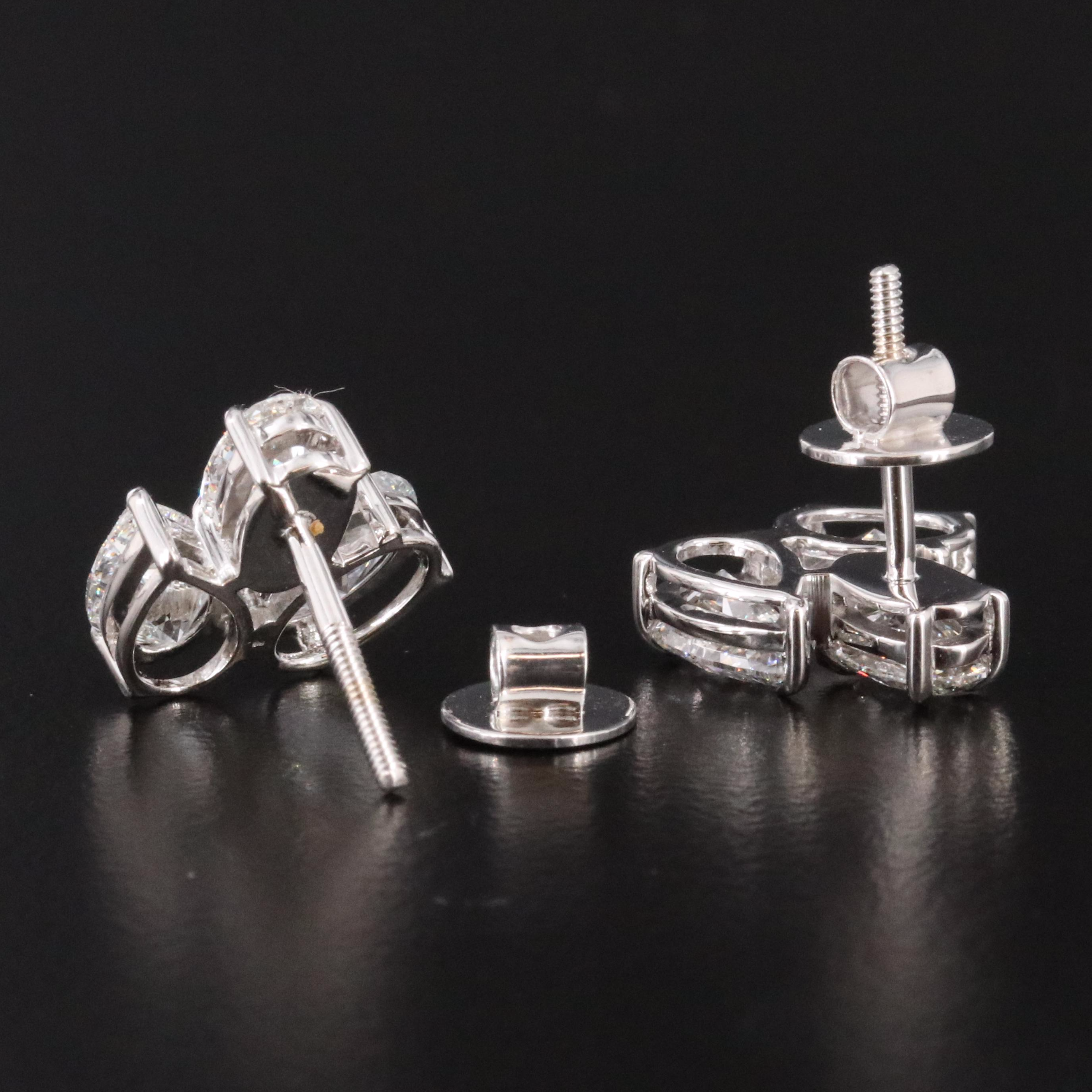 14K 3.58 CTW Lab Grown Diamond Earrings