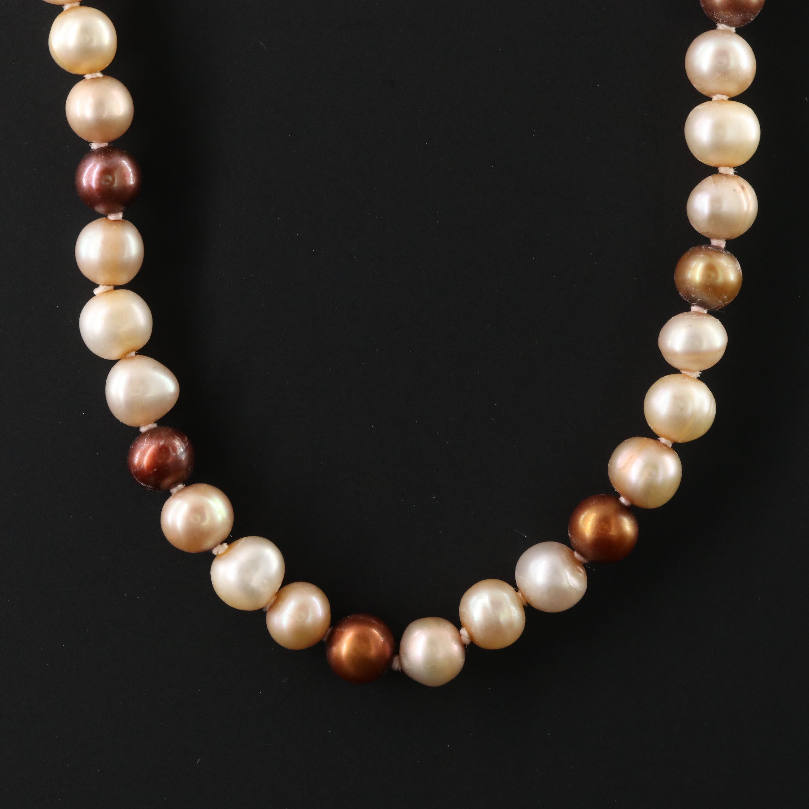Pearl Necklace with Sterling Clasp