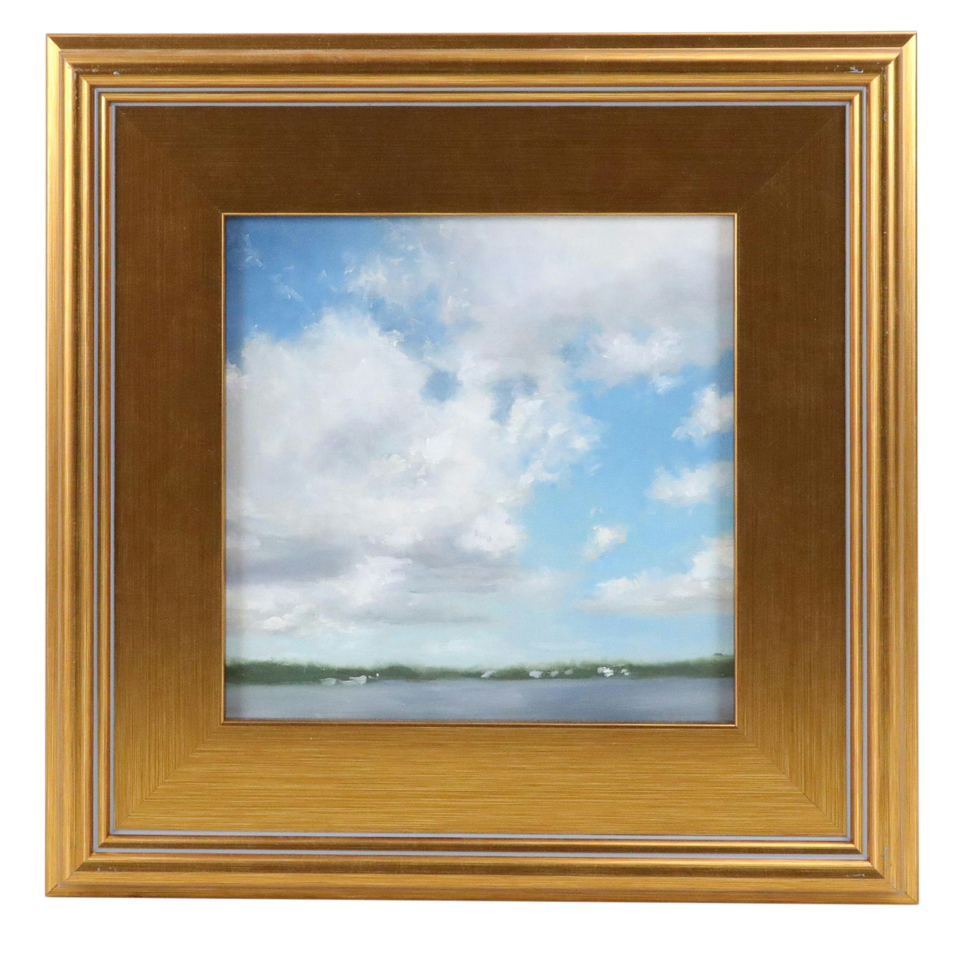 Sarah Brown Landscape Oil Painting "Boundless Summer Skies," 21st Century