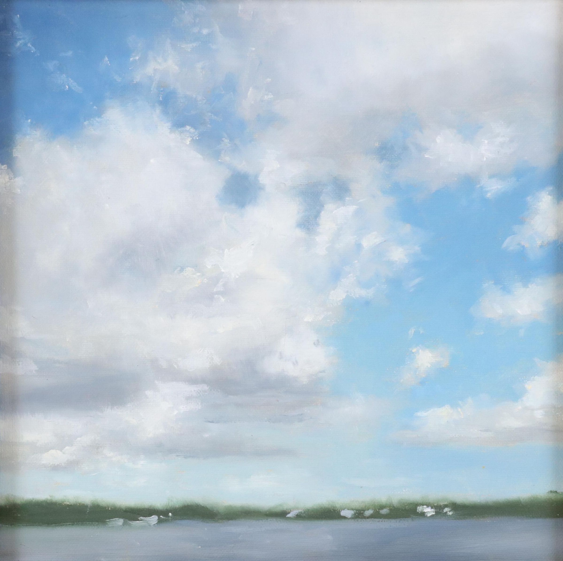 Sarah Brown Landscape Oil Painting "Boundless Summer Skies," 21st Century