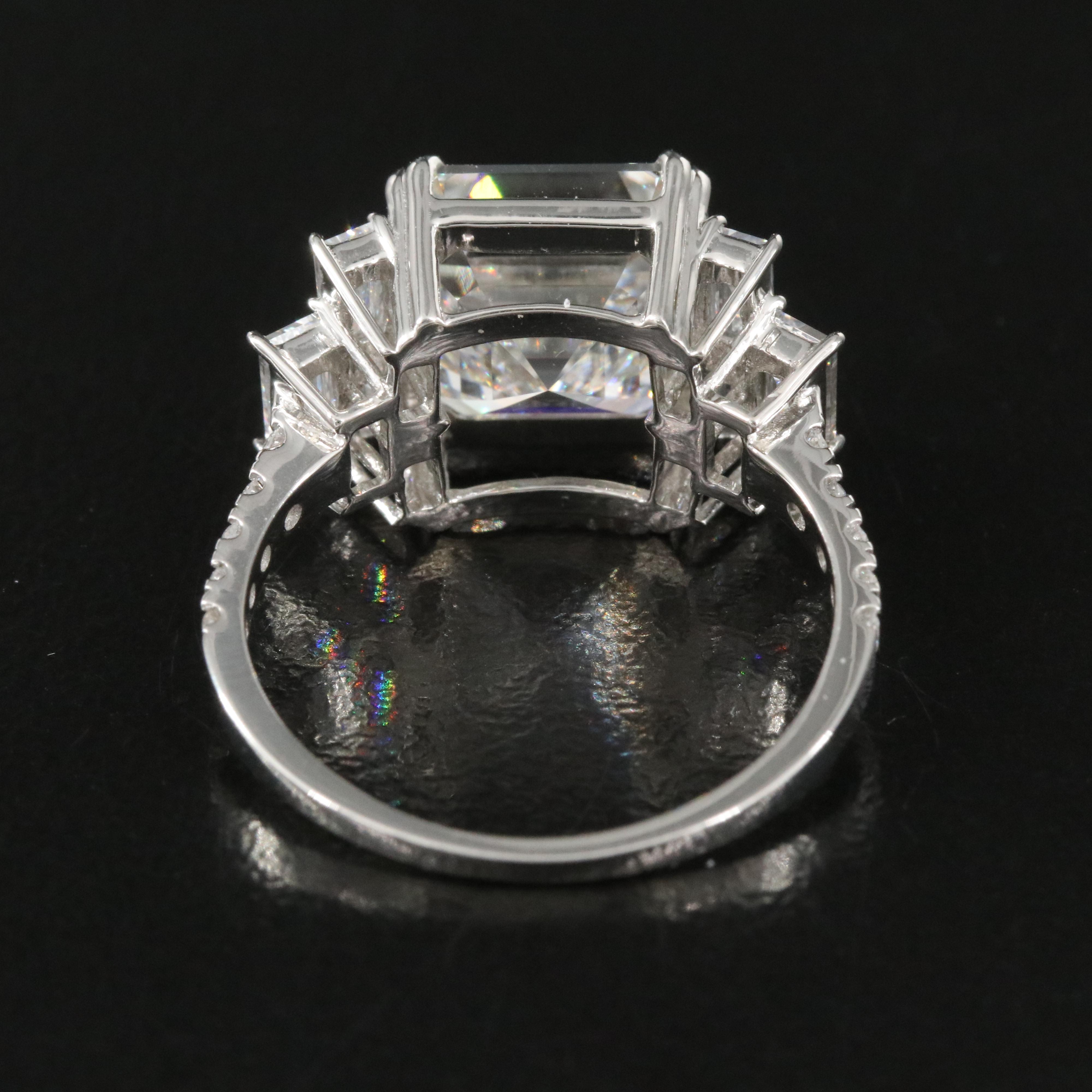 Platinum 6.17 CTW Lab Grown Diamond Ring with IGI Report