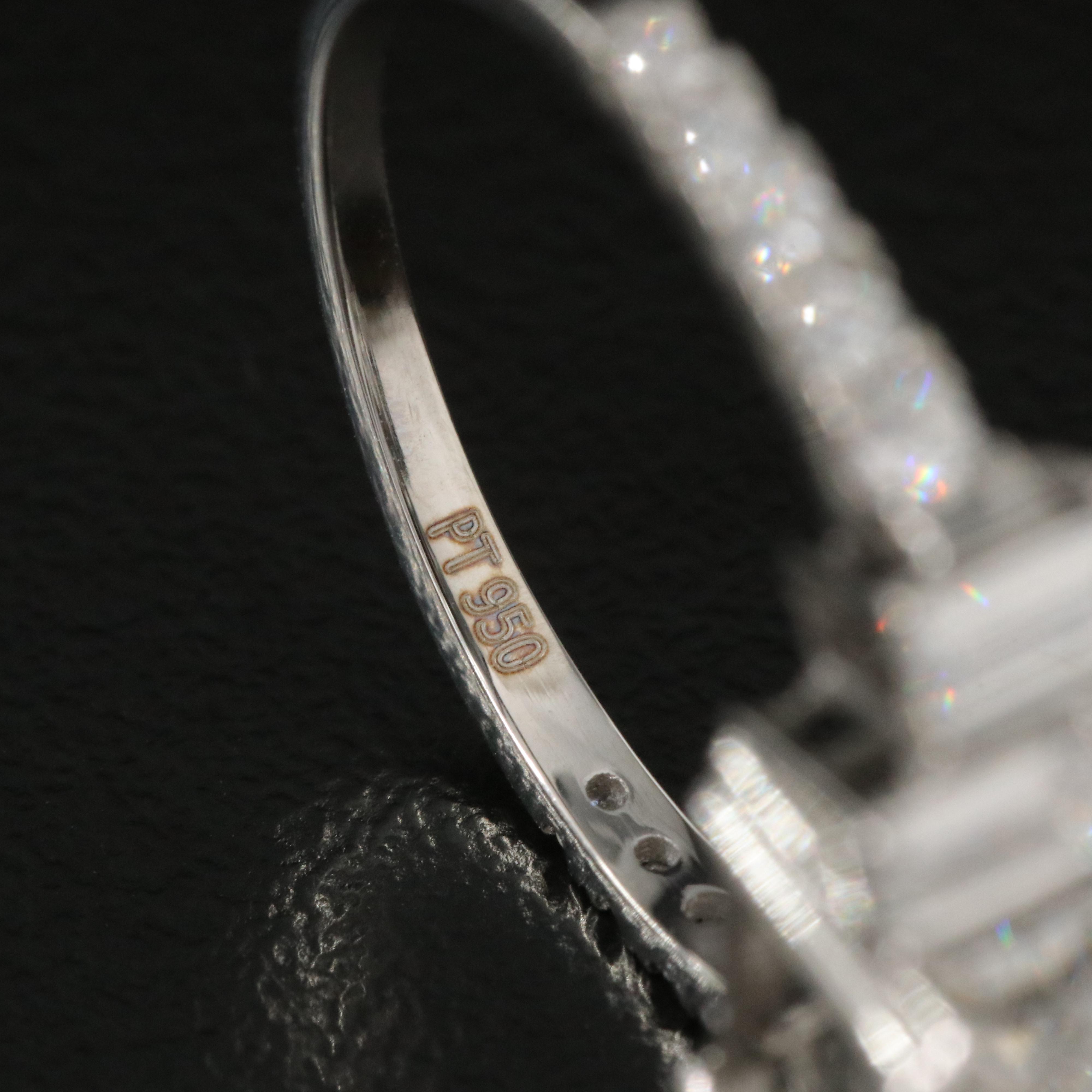 Platinum 6.17 CTW Lab Grown Diamond Ring with IGI Report