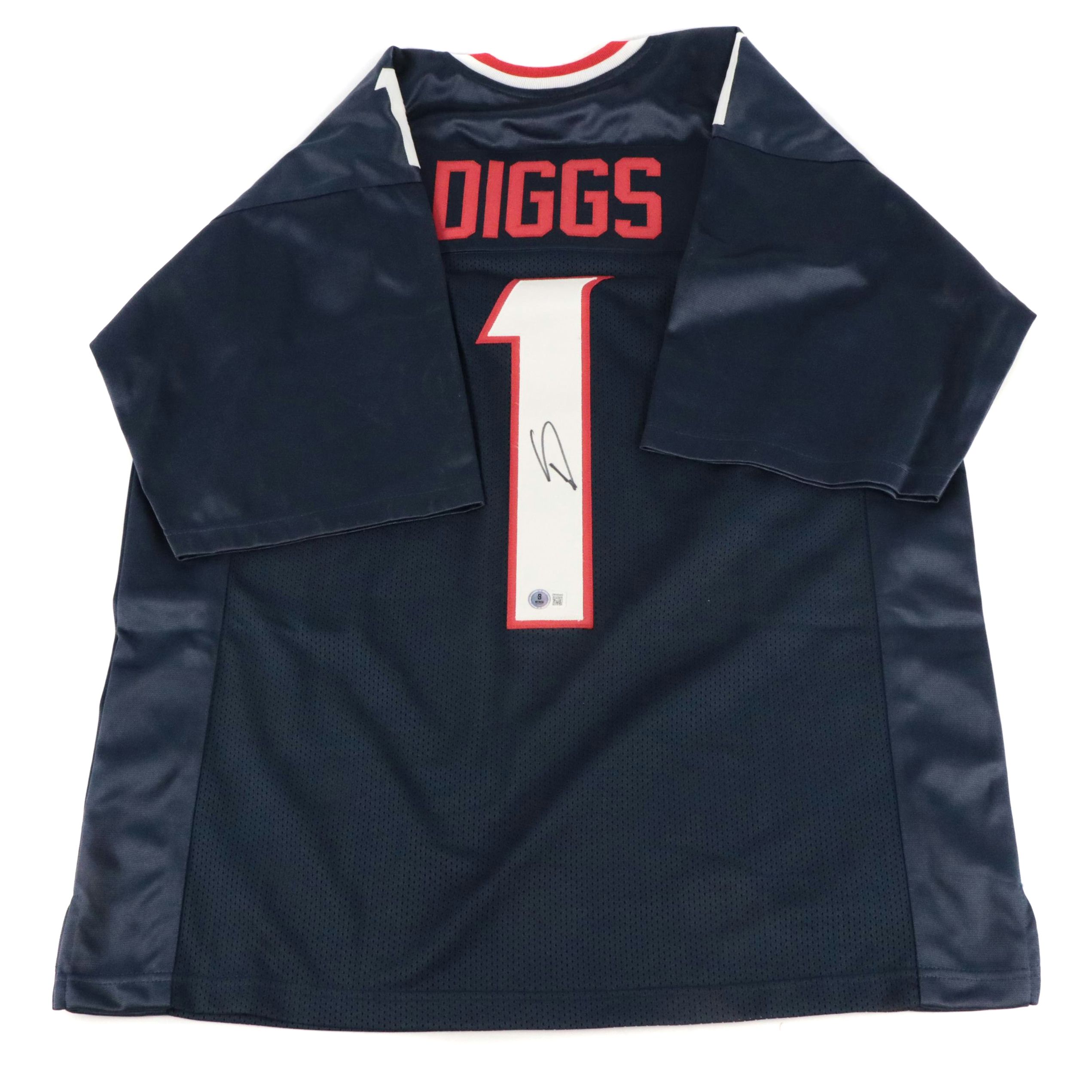 Stefon Diggs Signed Houston Texans Football Jersey, Beckett