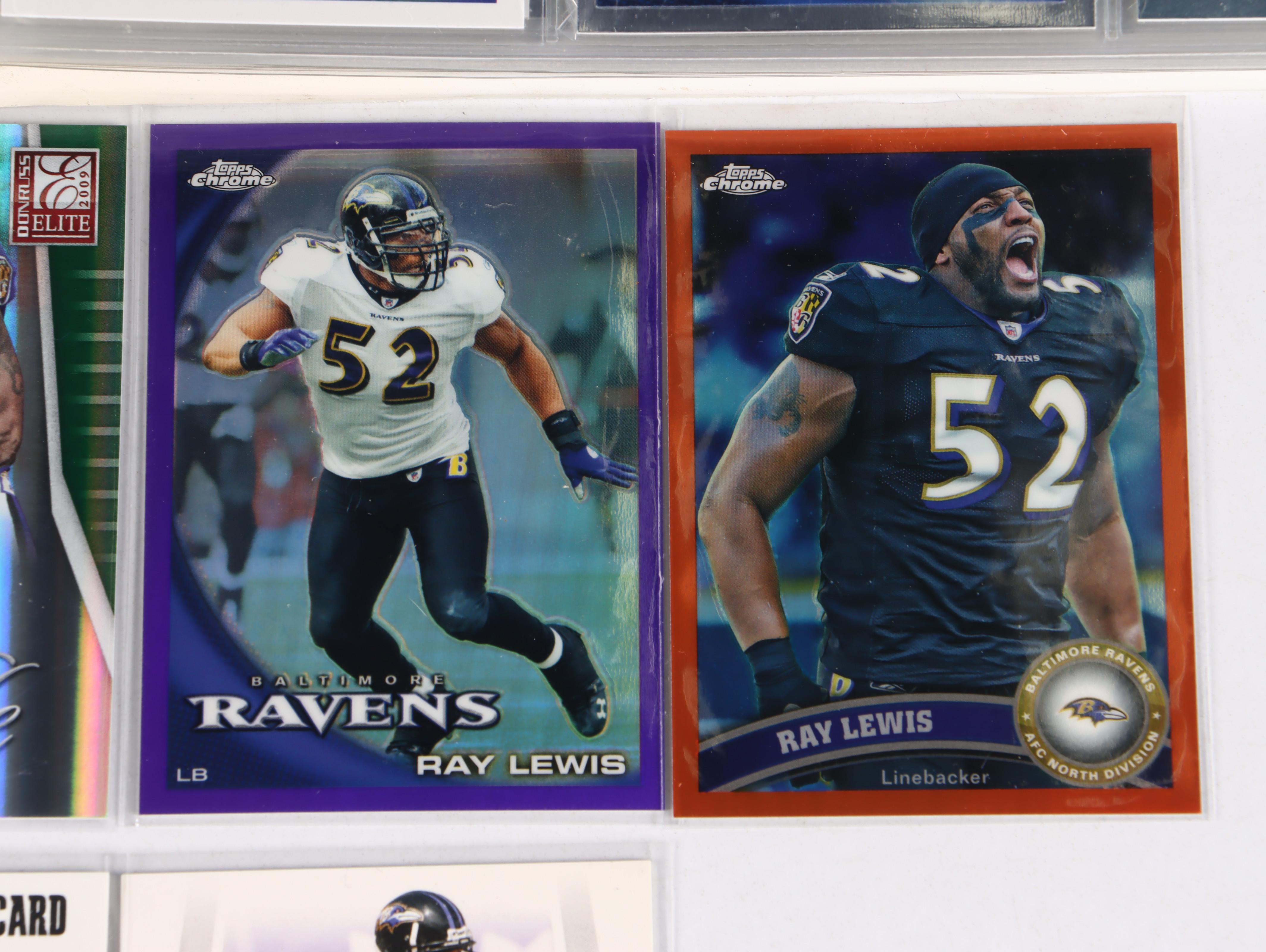 Ray Lewis Football Card Collection Featuring Signed, Rookies, and More