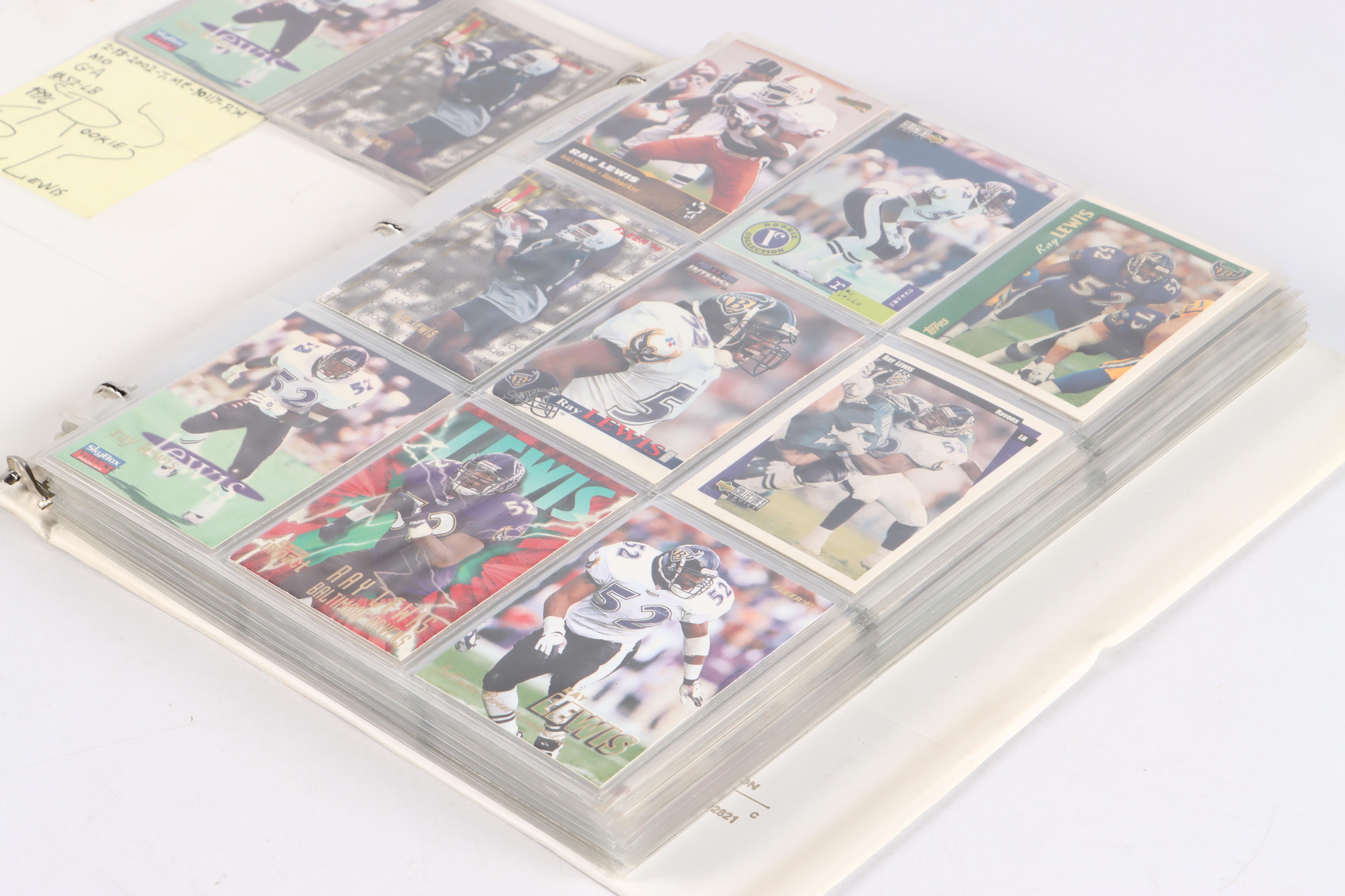 Ray Lewis Football Card Collection Featuring Signed, Rookies, and More