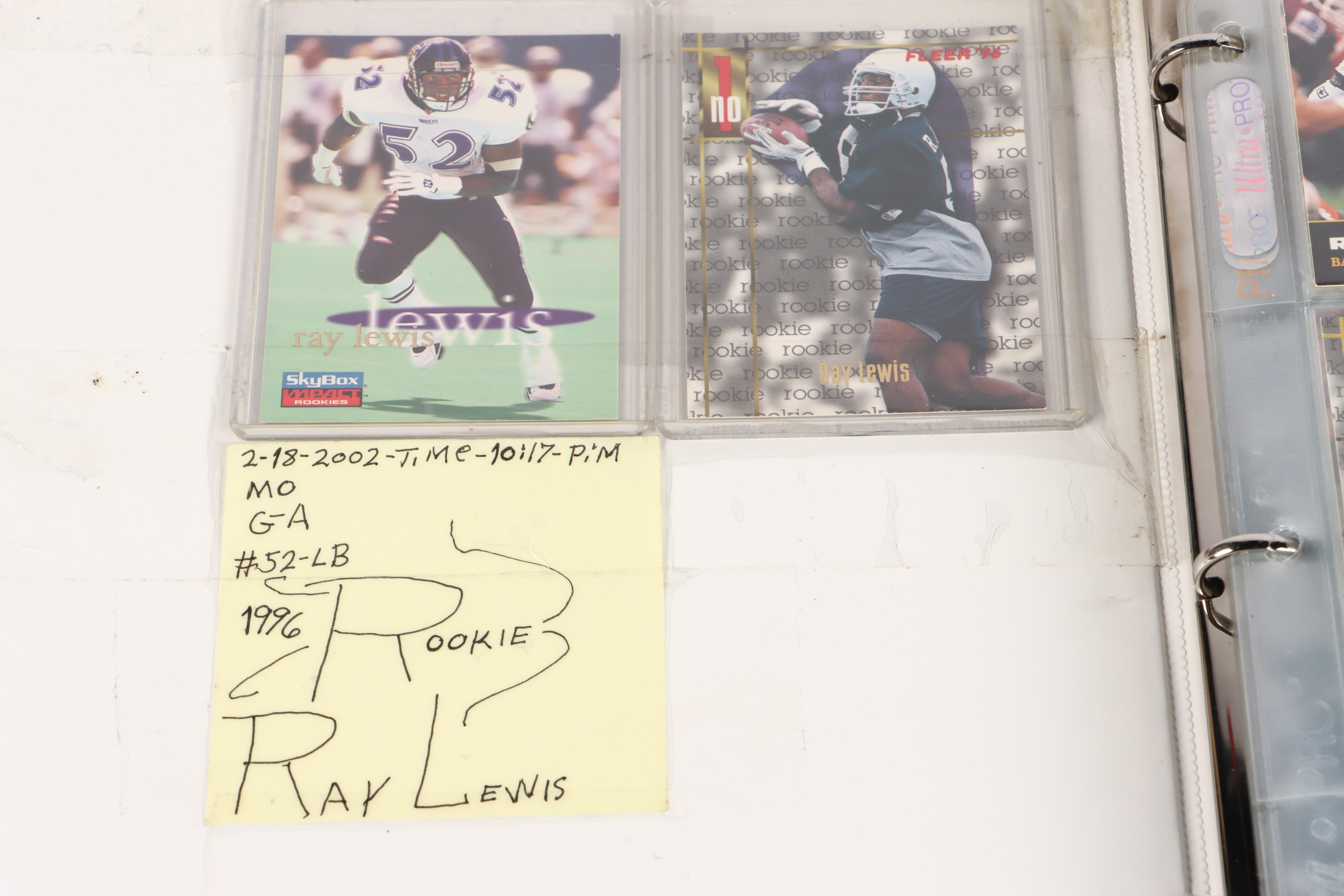 Ray Lewis Football Card Collection Featuring Signed, Rookies, and More