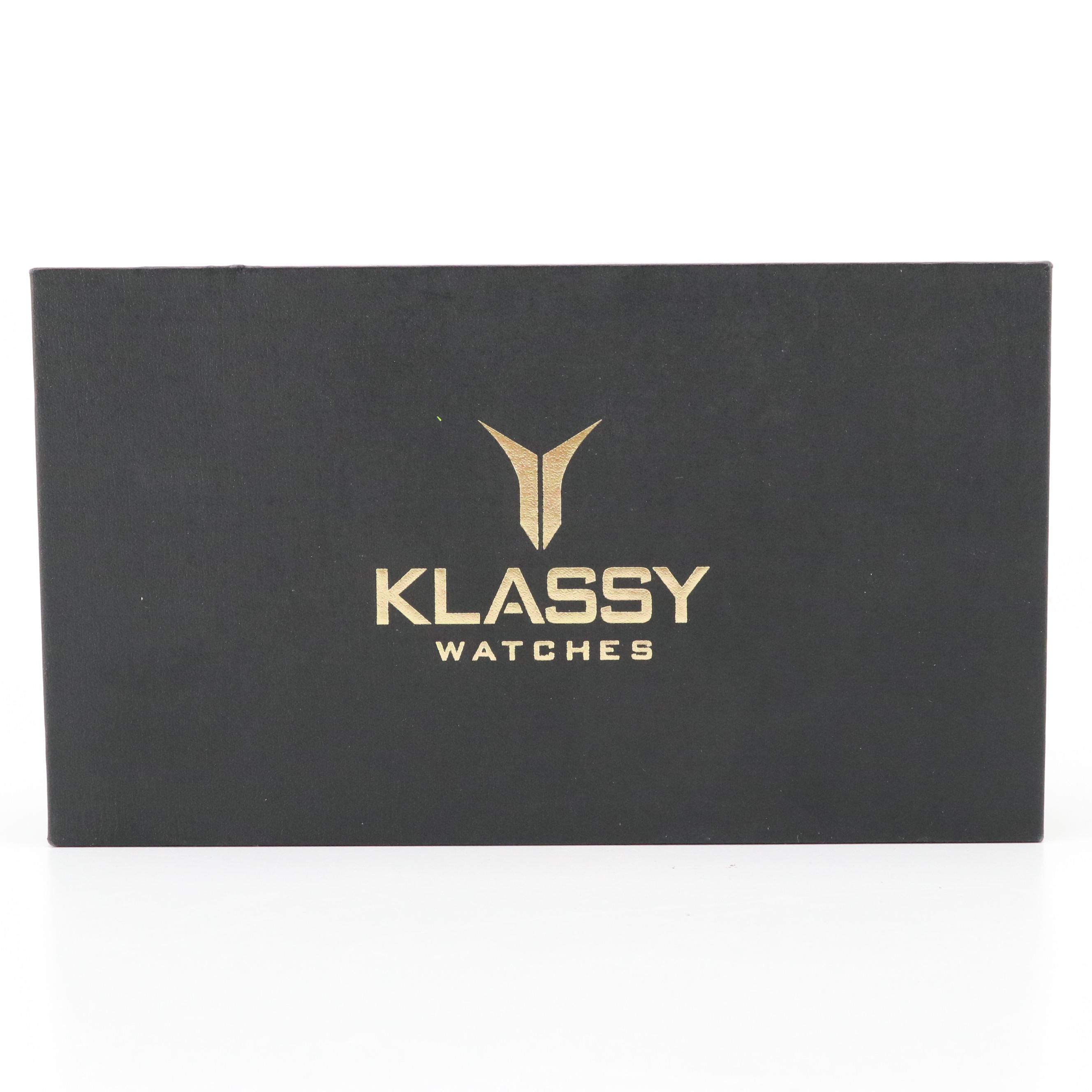 Klassy Watches Black Wallet Clutch/Wristlet with Box