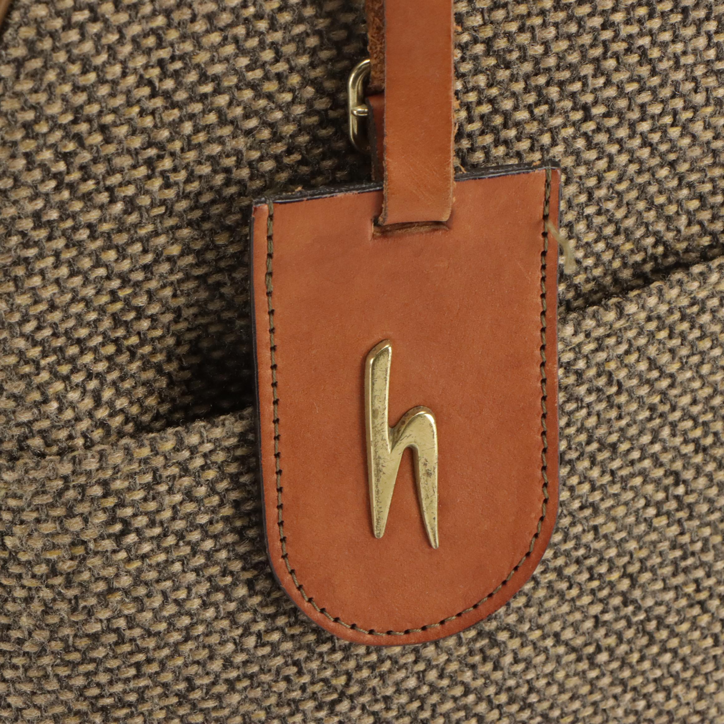 Hartmann Tweed and Leather Carry-On Travel Bag with Shoulder Strap