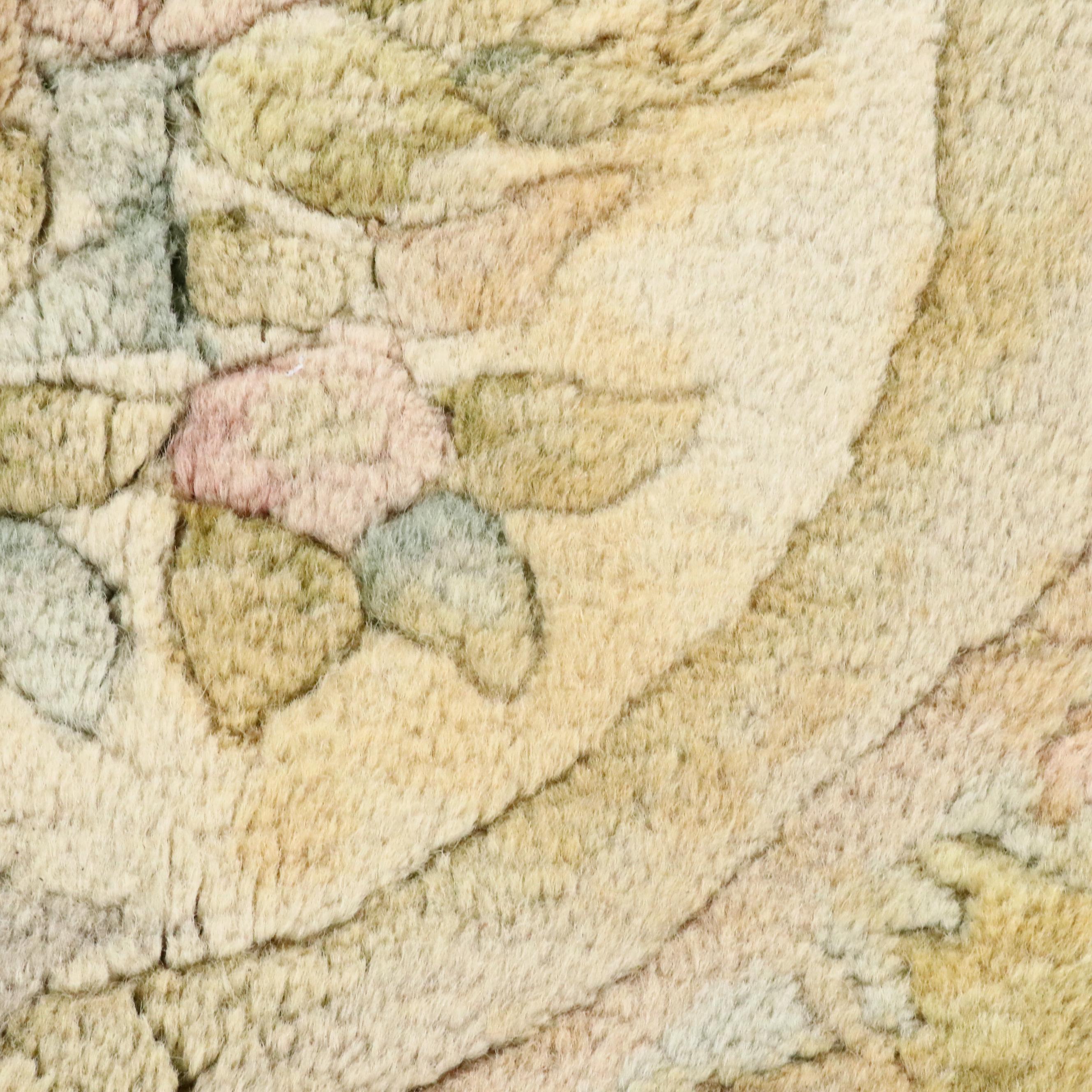 7'10 x 10'1 Hand-Knotted Chinese Aubusson Style Carved Area Rug