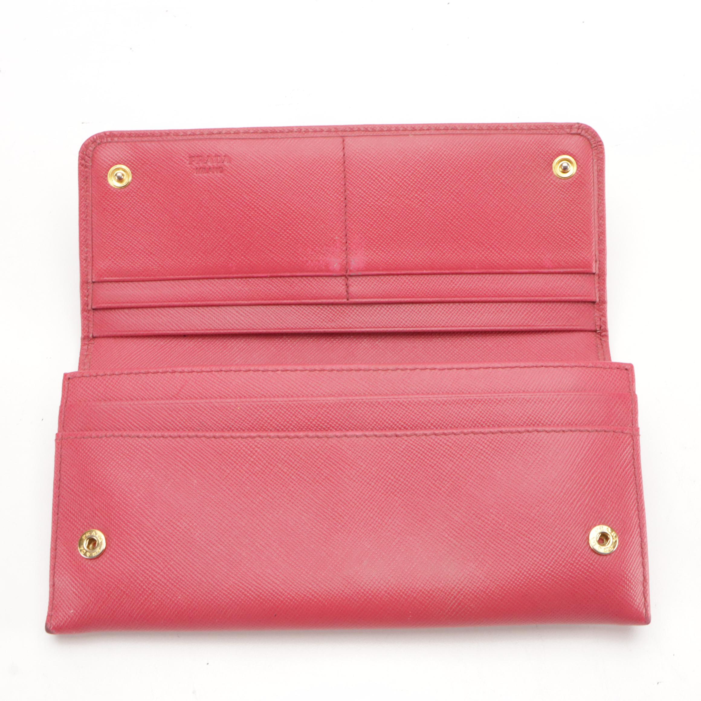 Prada Bow Wallet in Saffiano Leather