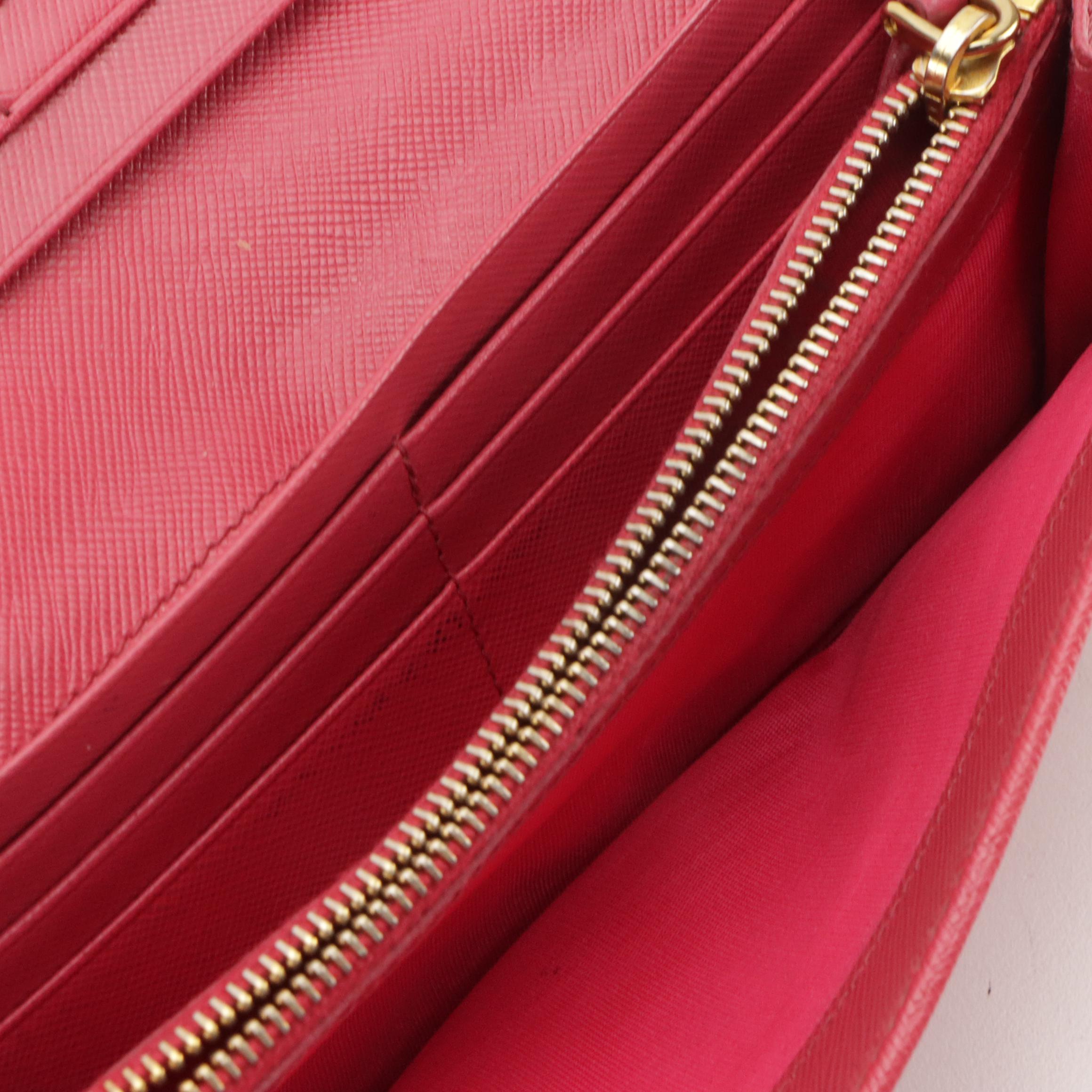 Prada Bow Wallet in Saffiano Leather