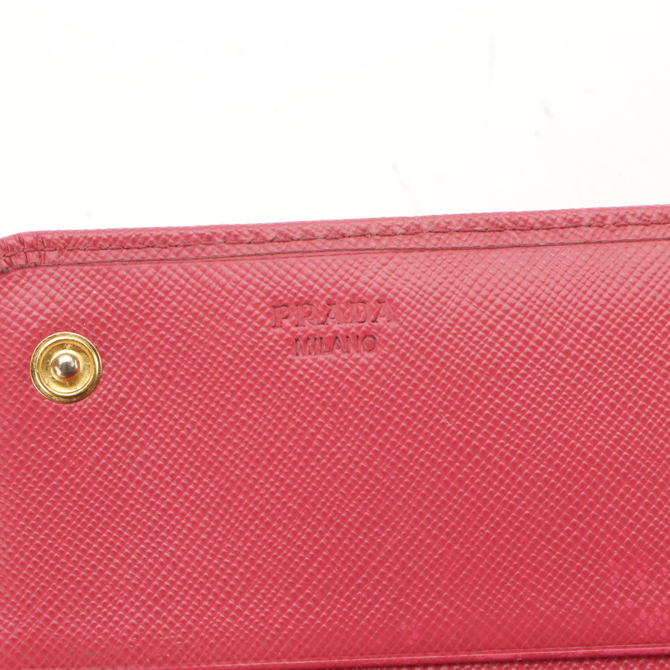 Prada Bow Wallet in Saffiano Leather