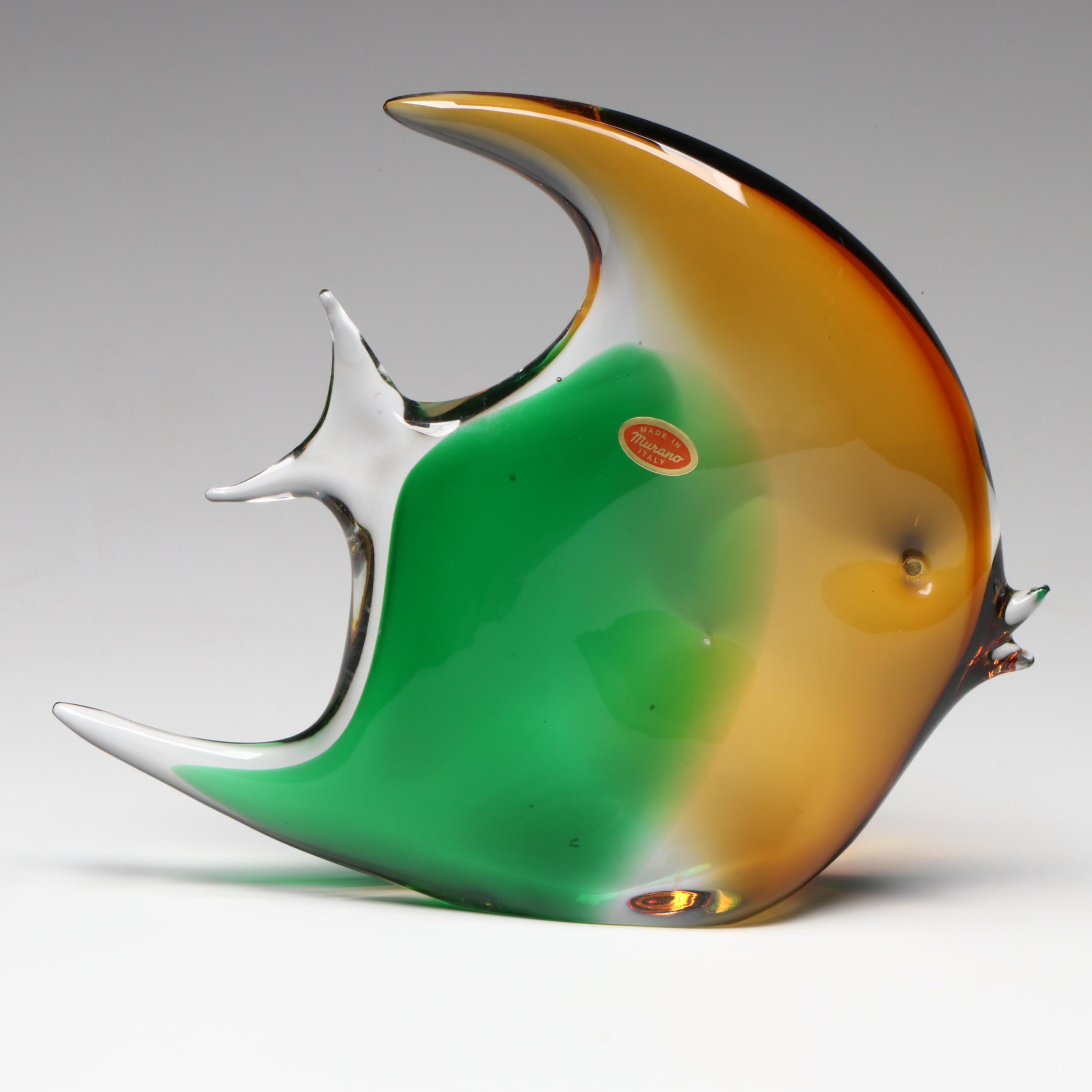 Murano Italian Handmade Art Glass Angelfish