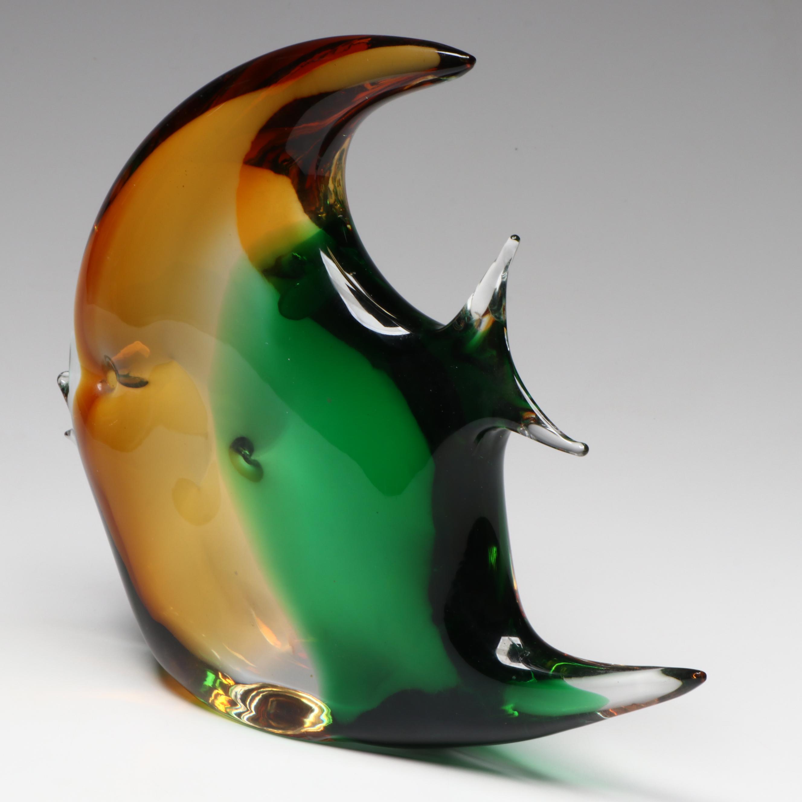 Murano Italian Handmade Art Glass Angelfish