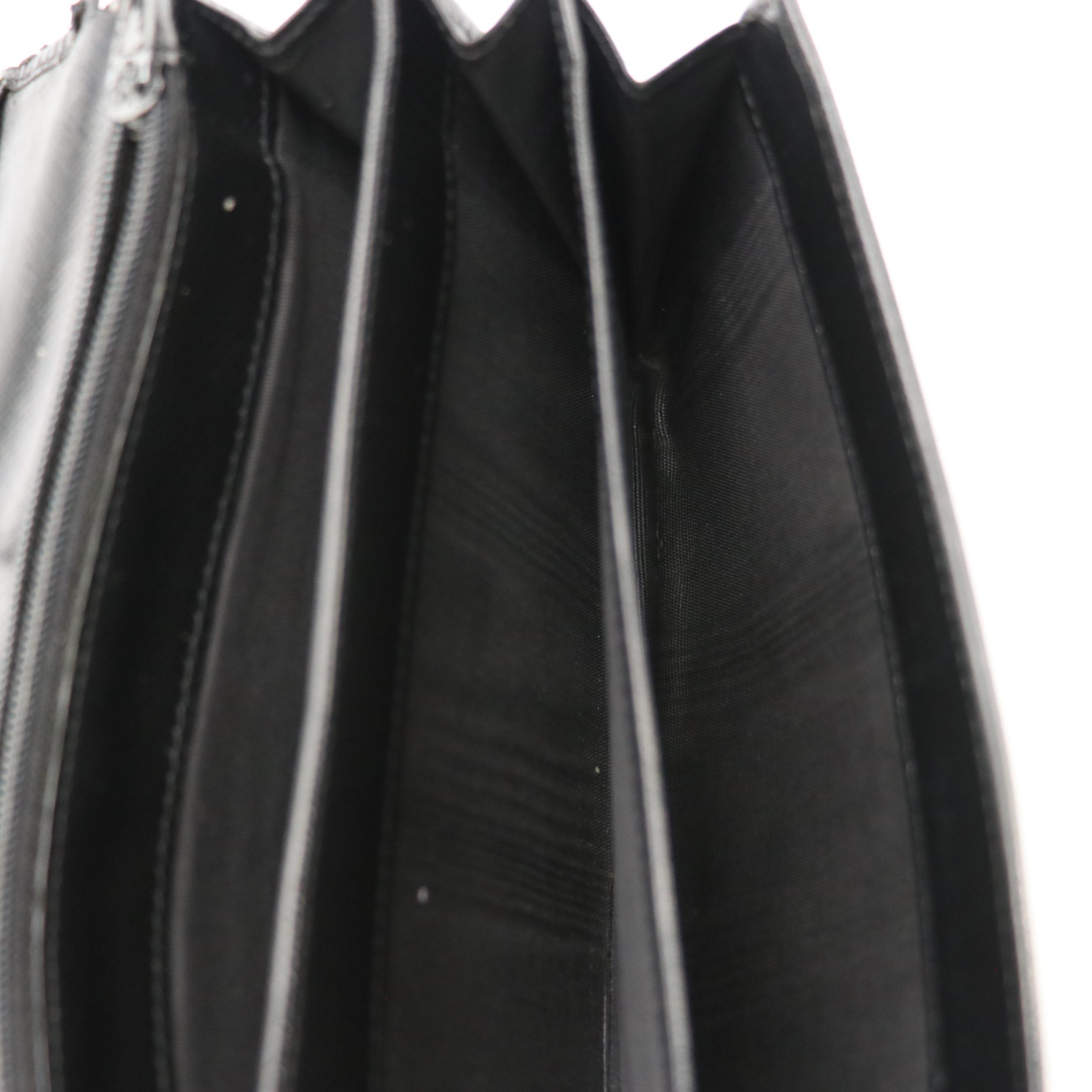 Prada Full Flap Continental Wallet in Black Saffiano Leather