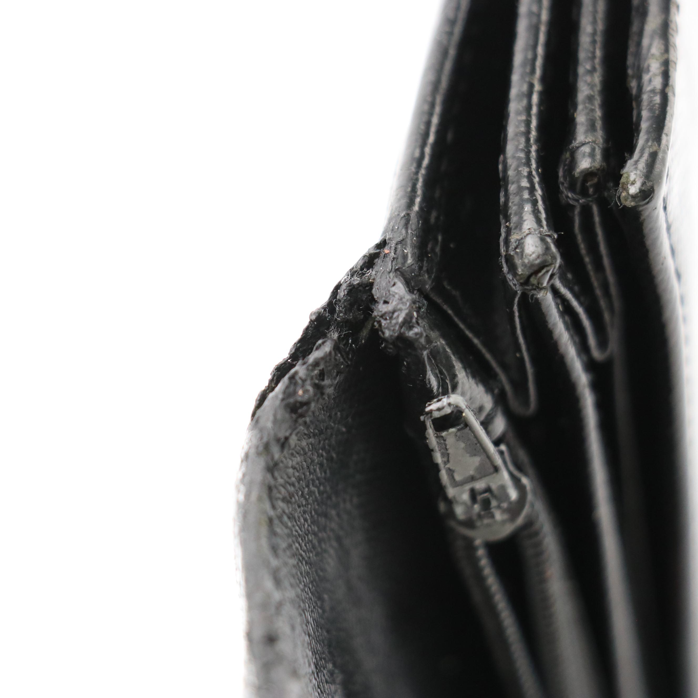 Prada Full Flap Continental Wallet in Black Saffiano Leather