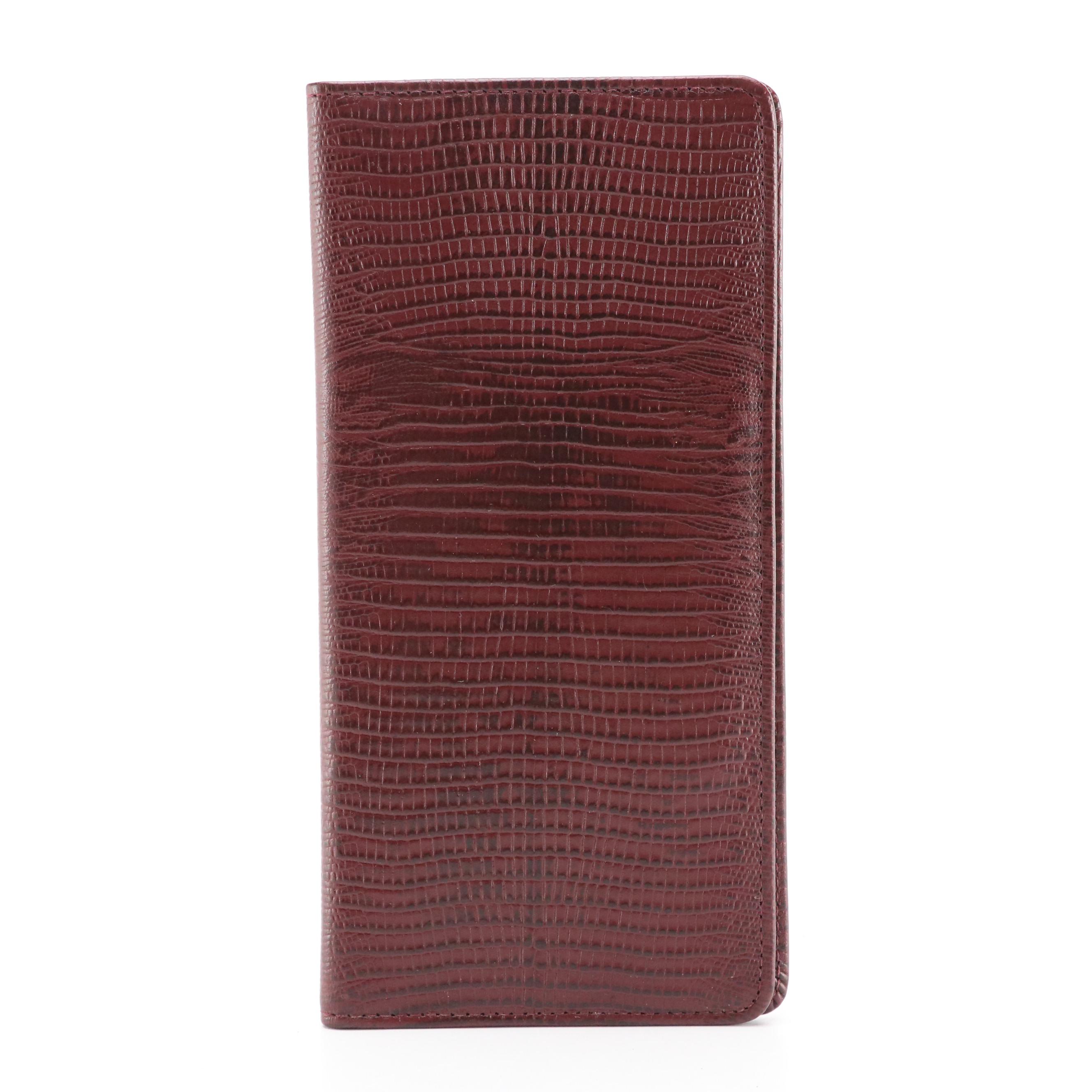 L'Aiglon Lizard Skin Long Wallet, Passport Holder and Card Holder