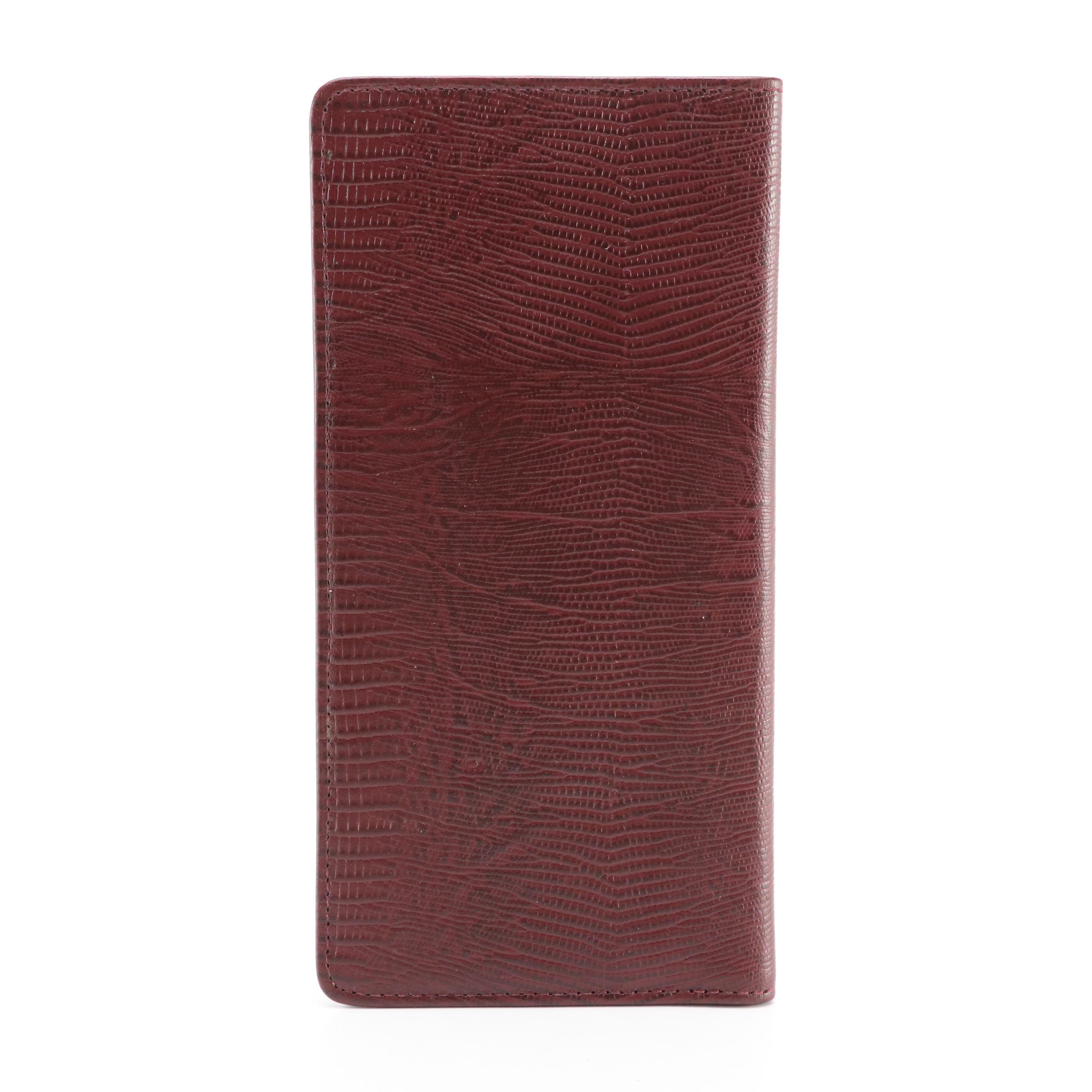 L'Aiglon Lizard Skin Long Wallet, Passport Holder and Card Holder