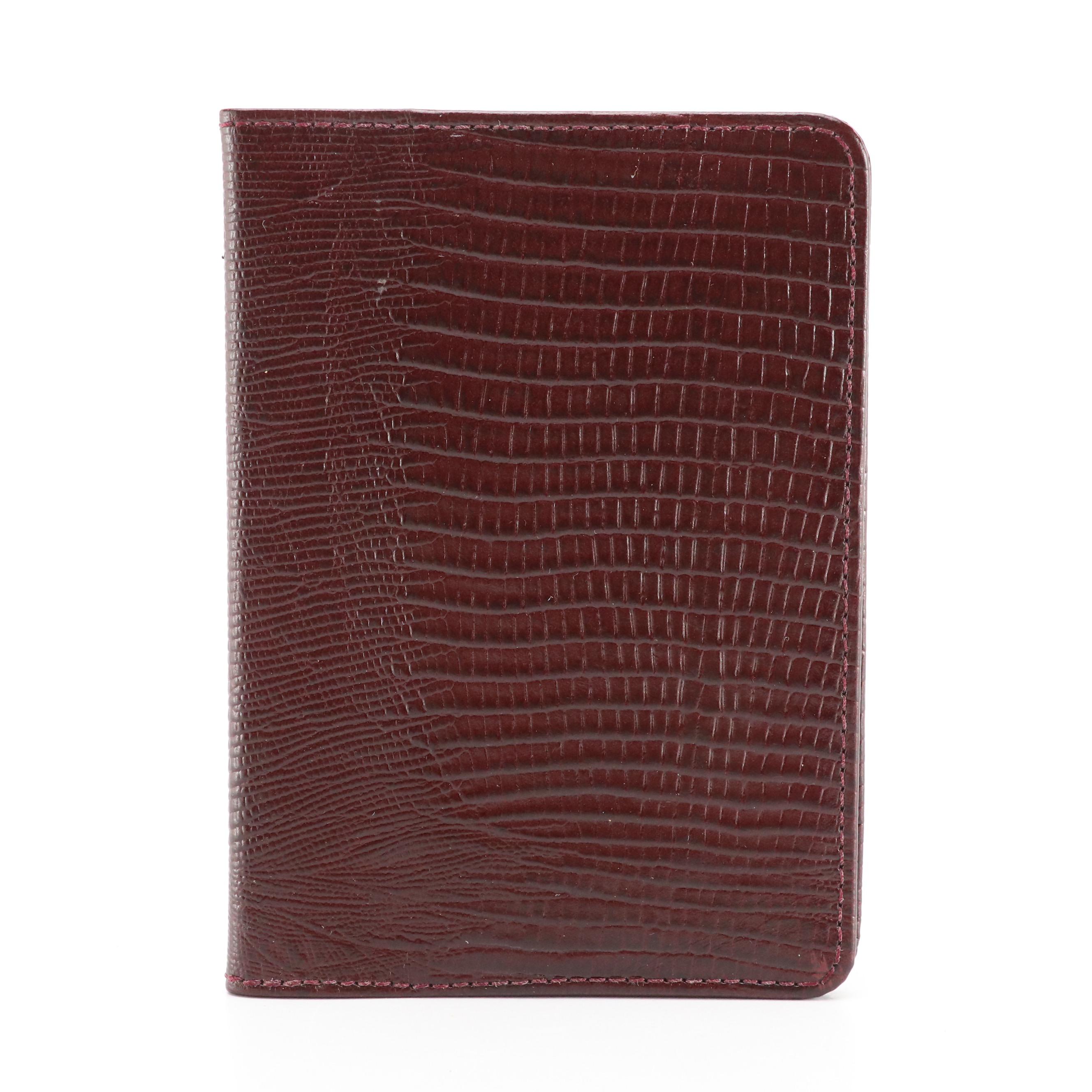 L'Aiglon Lizard Skin Long Wallet, Passport Holder and Card Holder