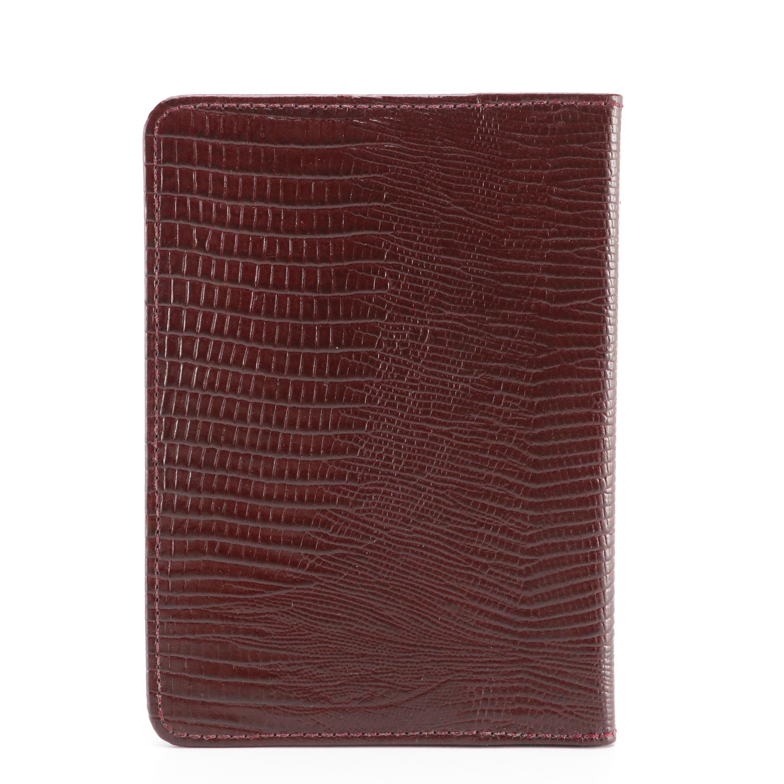 L'Aiglon Lizard Skin Long Wallet, Passport Holder and Card Holder