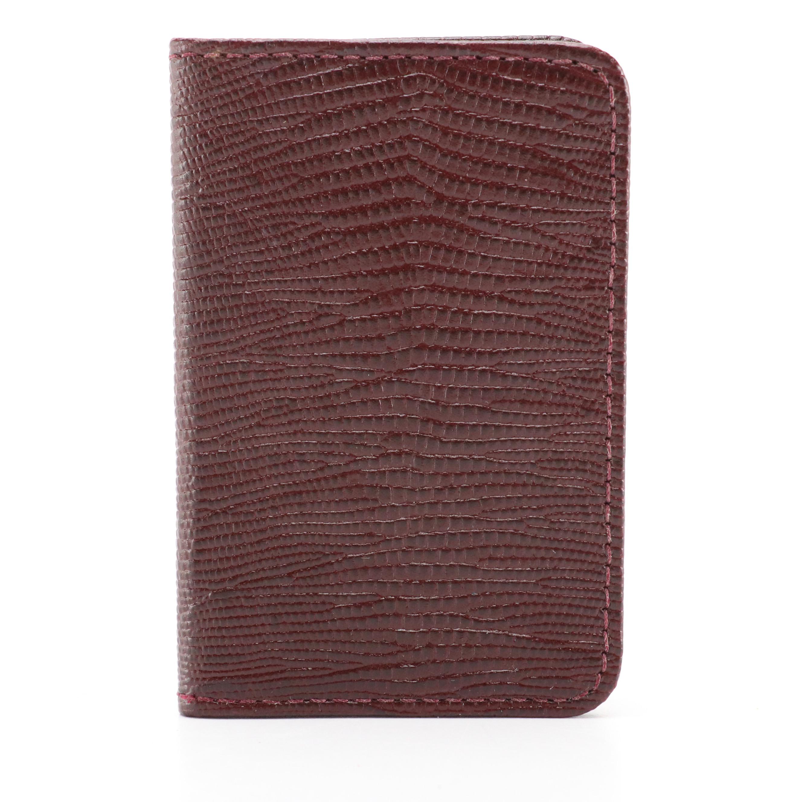 L'Aiglon Lizard Skin Long Wallet, Passport Holder and Card Holder