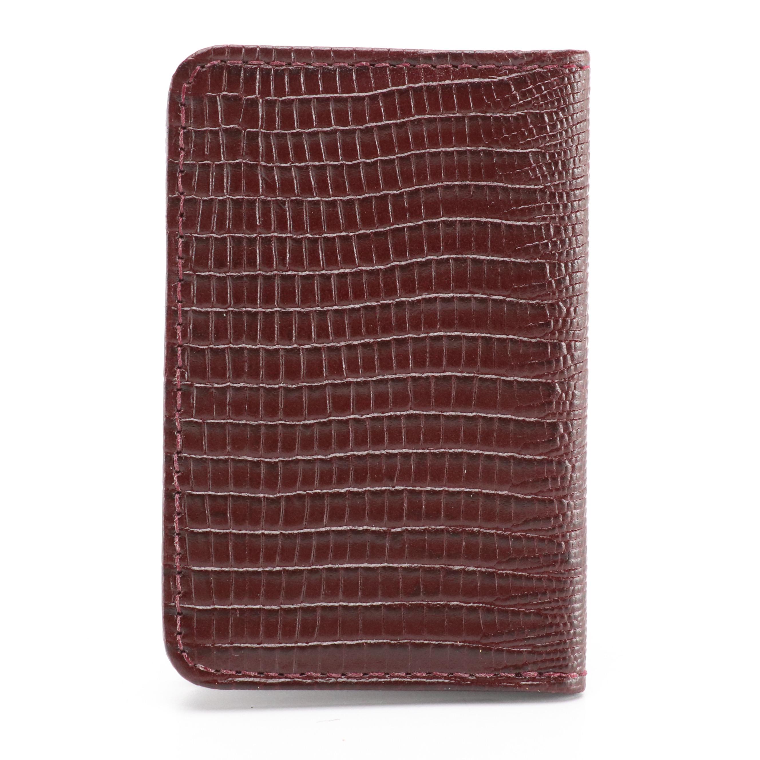 L'Aiglon Lizard Skin Long Wallet, Passport Holder and Card Holder