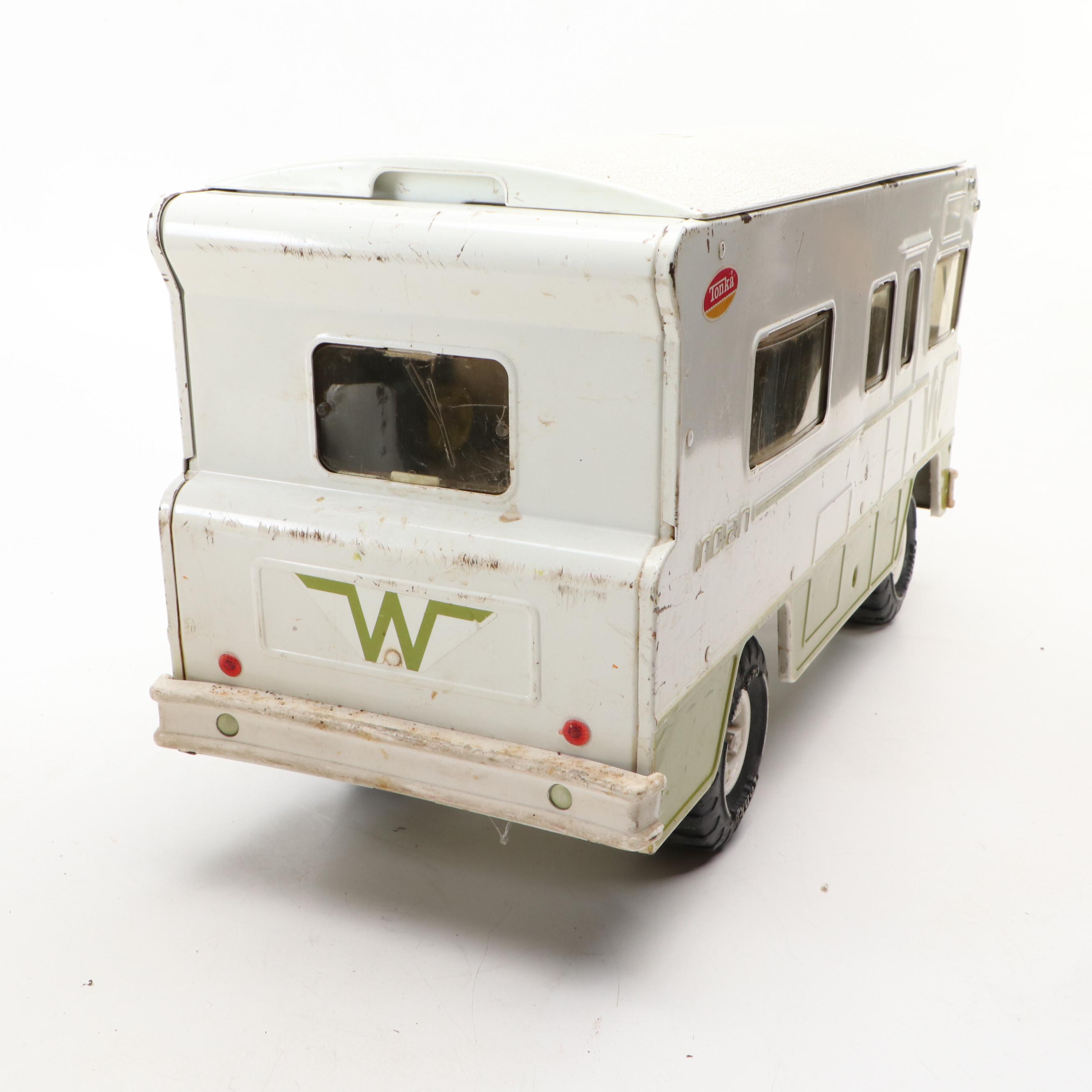 Tonka Winnebago Indian RV Camper, Volkswagen Beetle and Dump Trucks