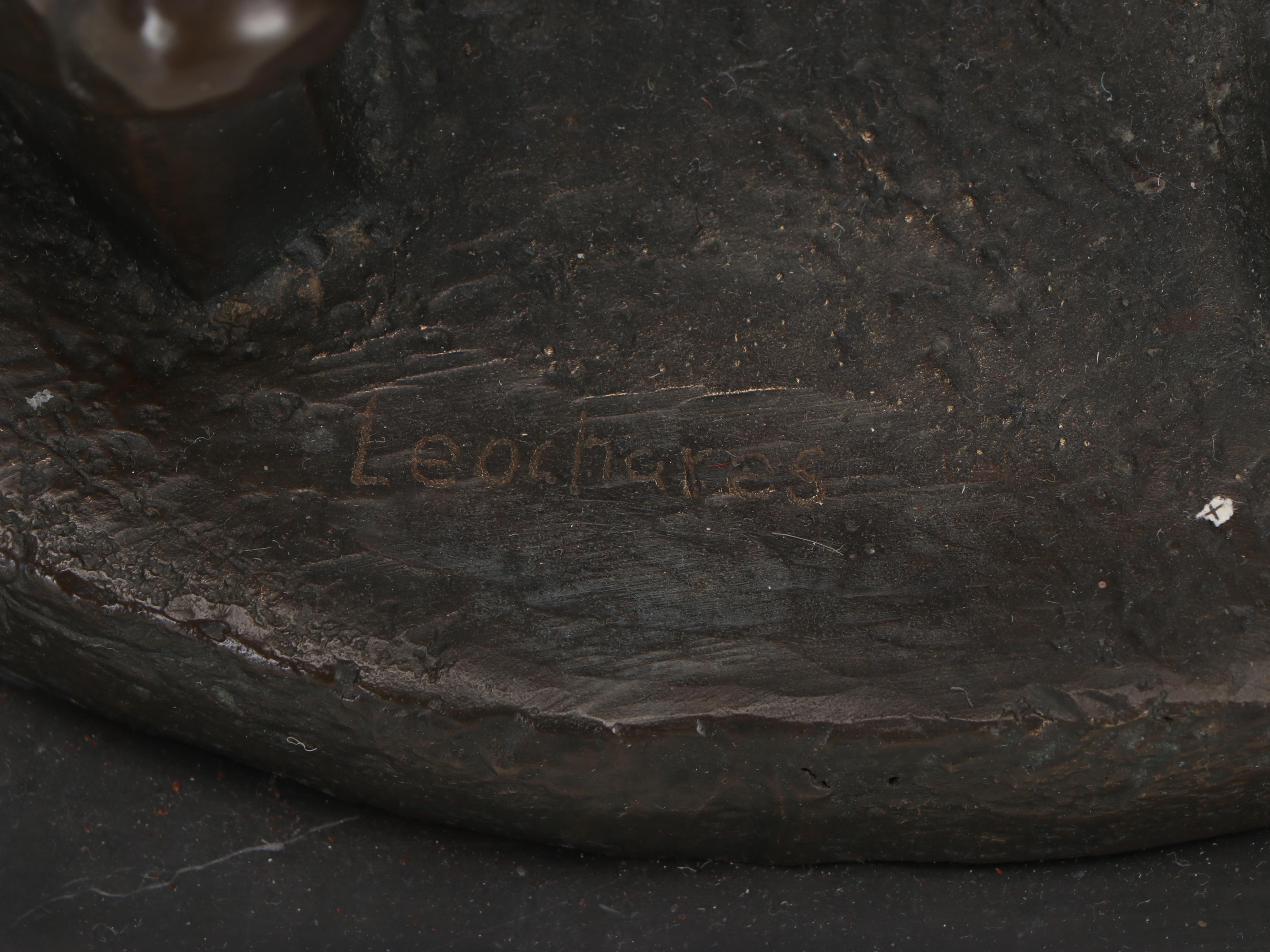 Bronze on Marble Sculpture After Leochares "Apollo Belvedere"