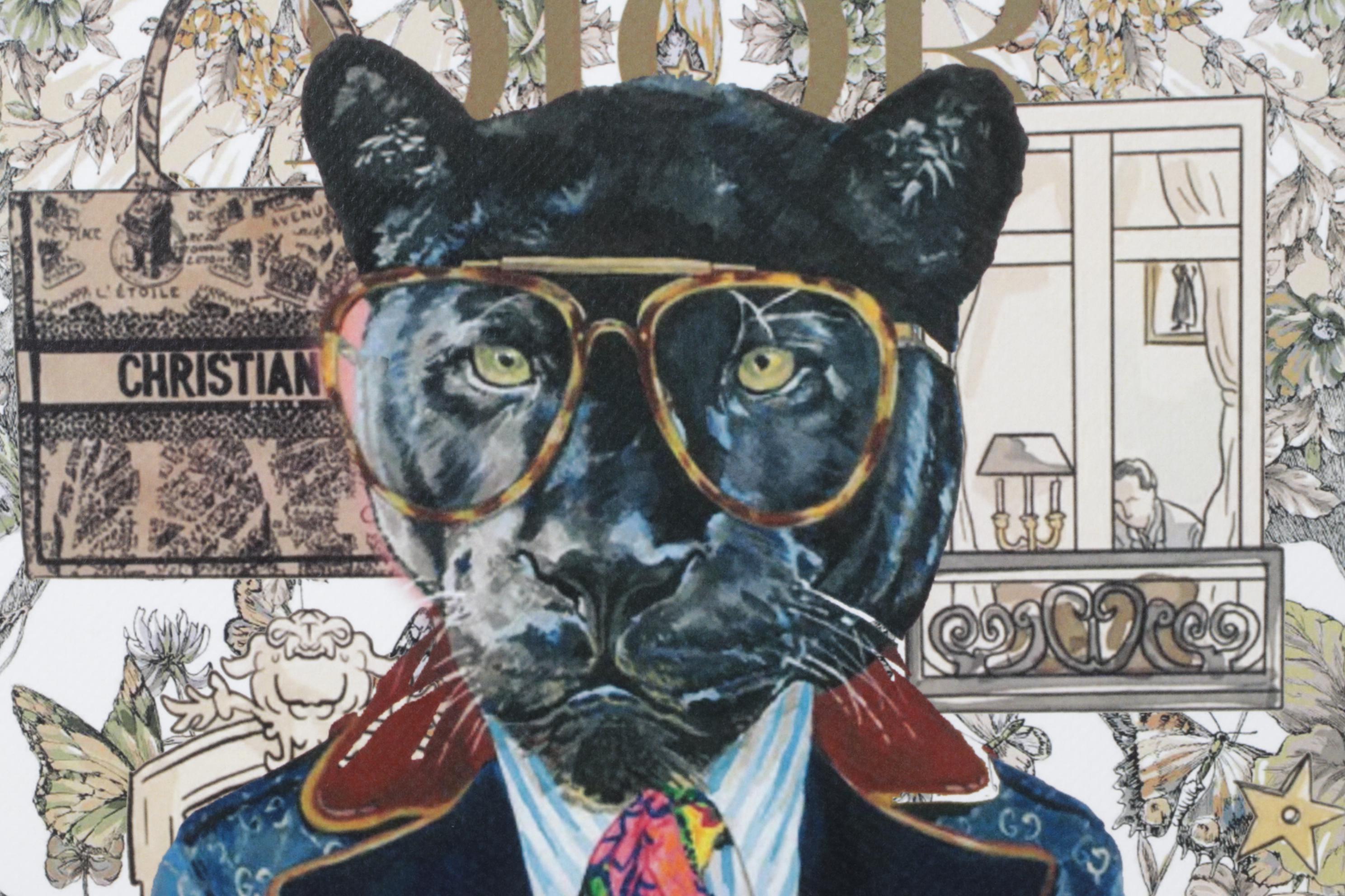 Death NYC Pop Art Graphic Print Homage to Christian Dior x Gucci, 2024