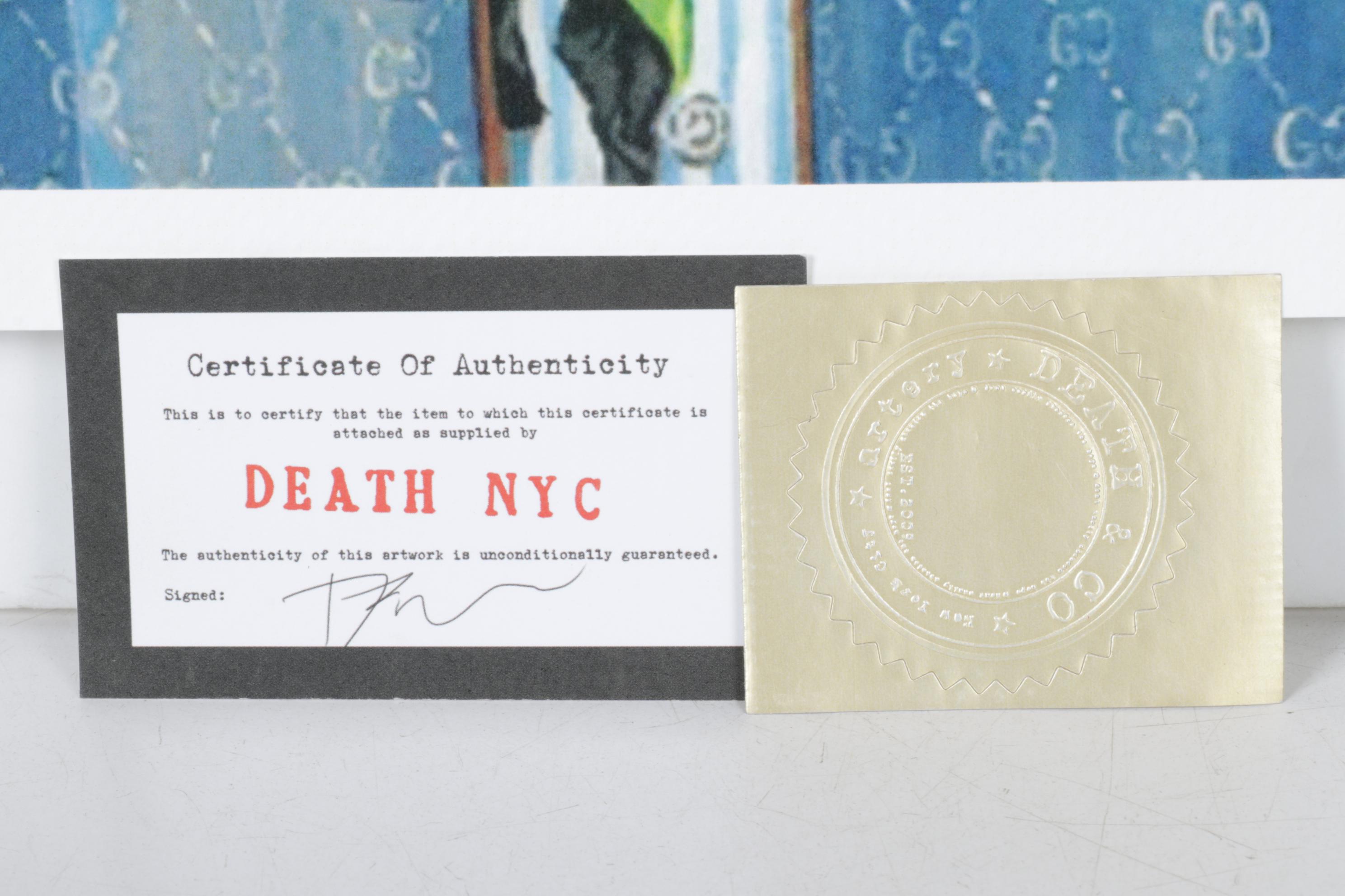 Death NYC Pop Art Graphic Print Homage to Christian Dior x Gucci, 2024