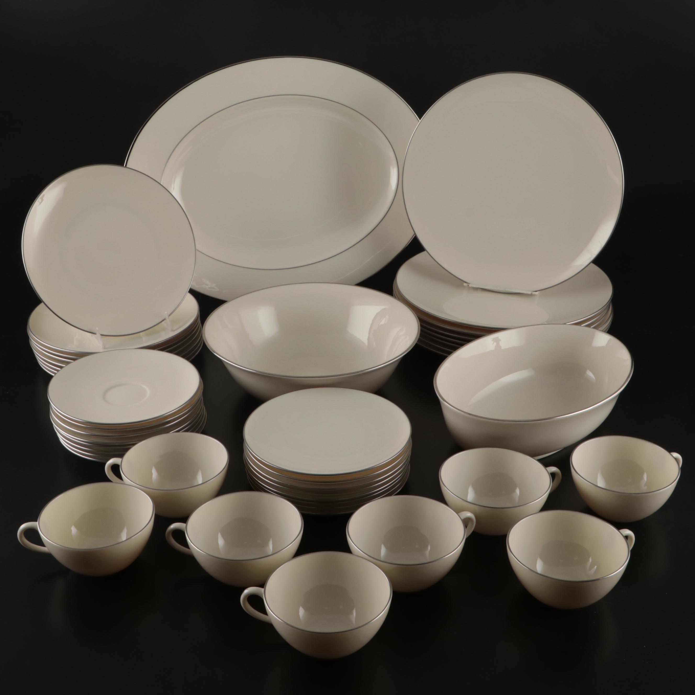 Lenox "Olympia Platinum" Porcelain Dinnerware. 1952-1982