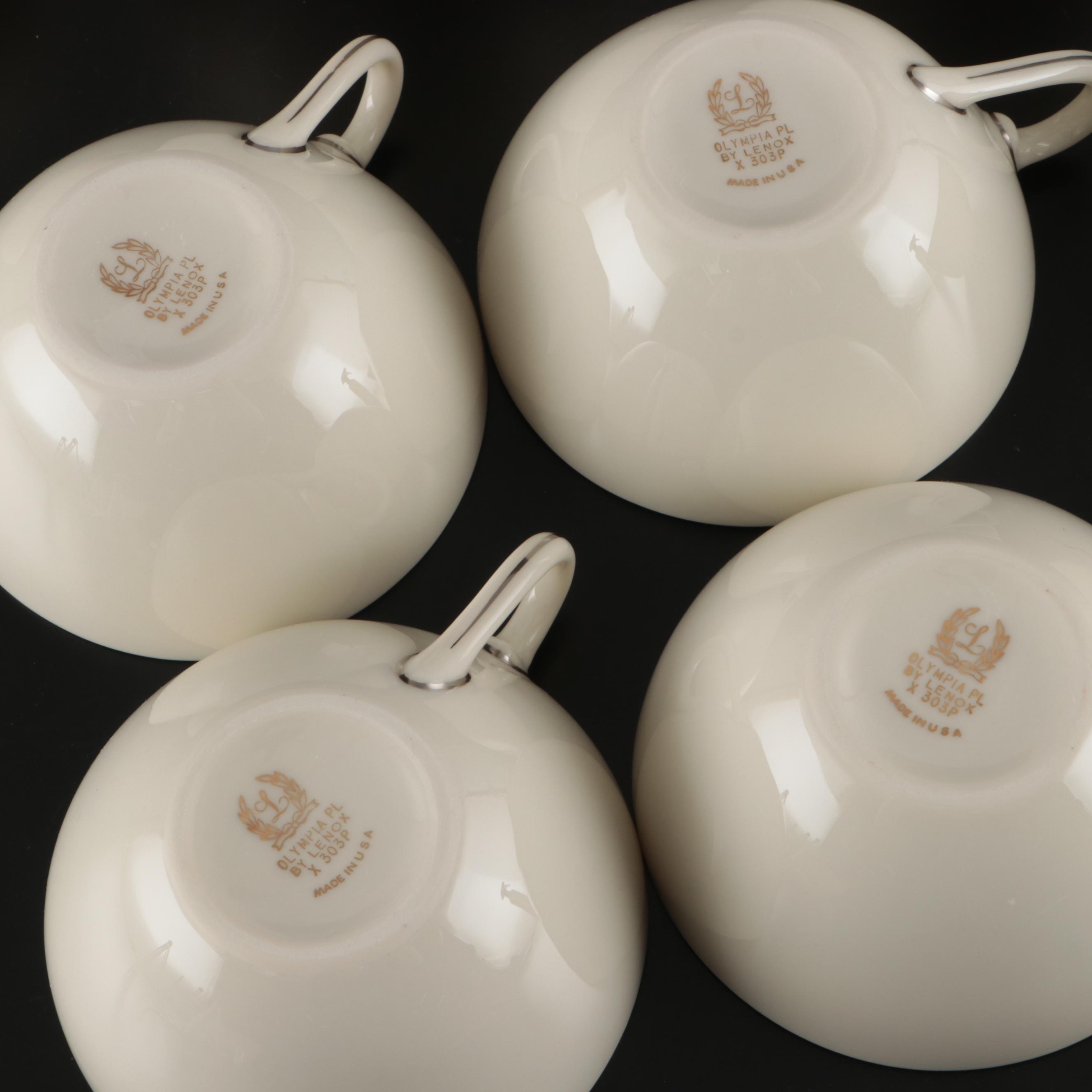 Lenox "Olympia Platinum" Porcelain Dinnerware. 1952-1982