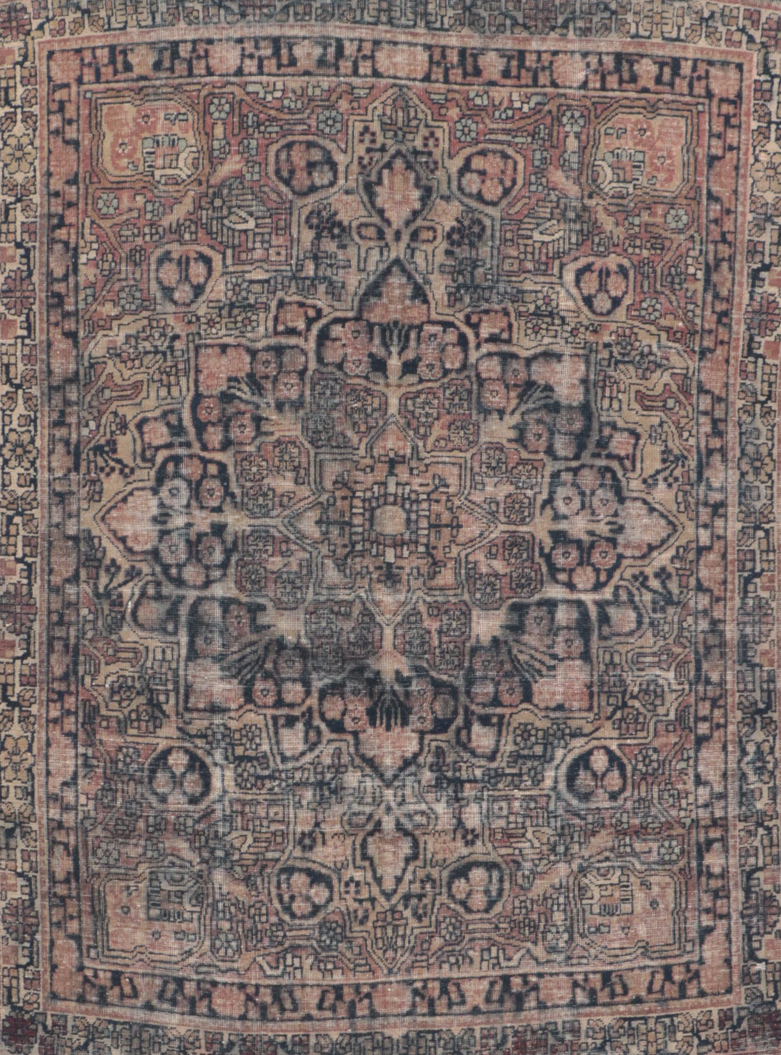 4'1 x 5'7 Hand-Knotted Persian Tabriz Style Area Rug