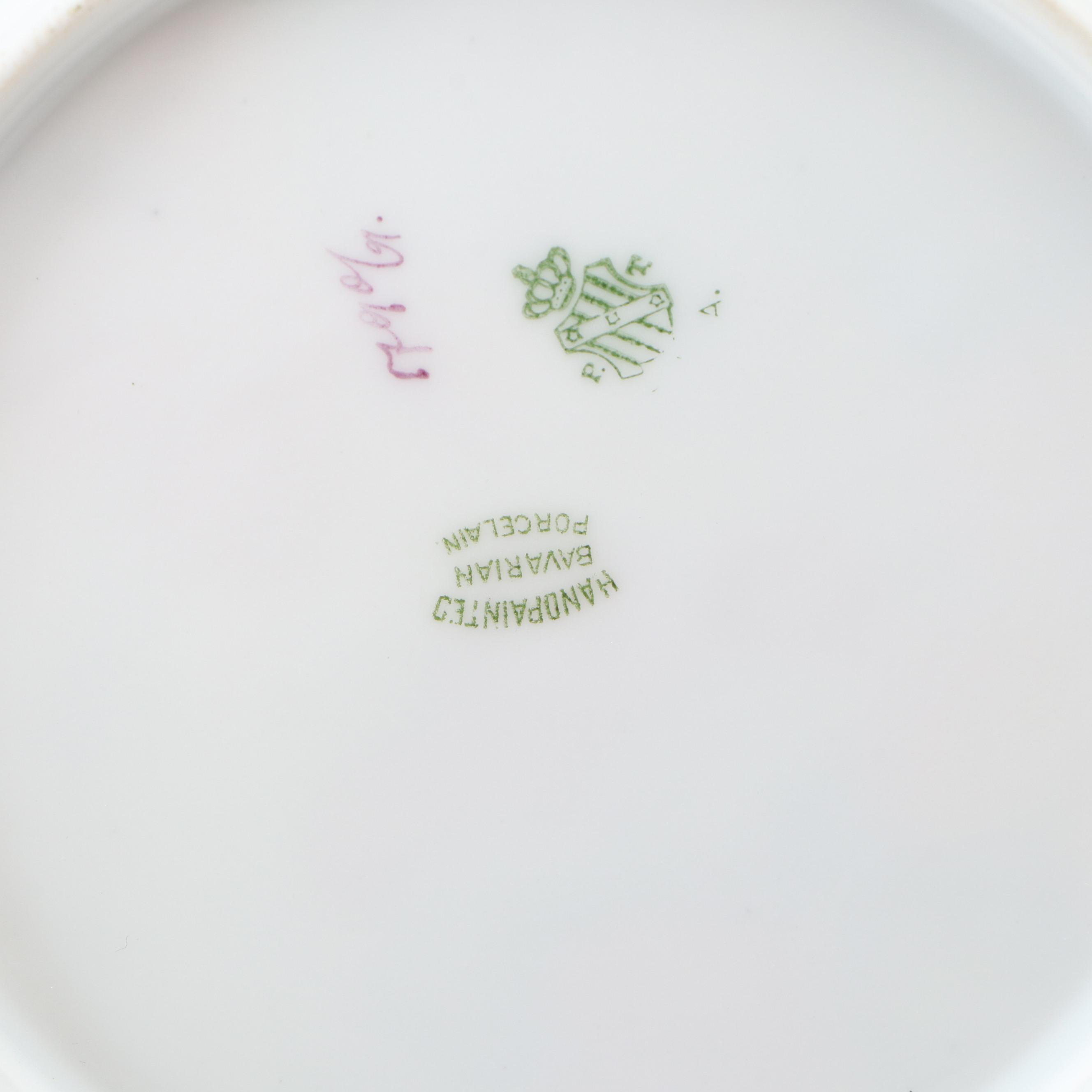 Rosenthal with Tirschenreuth and Other Rose Pattern Porcelain Plates