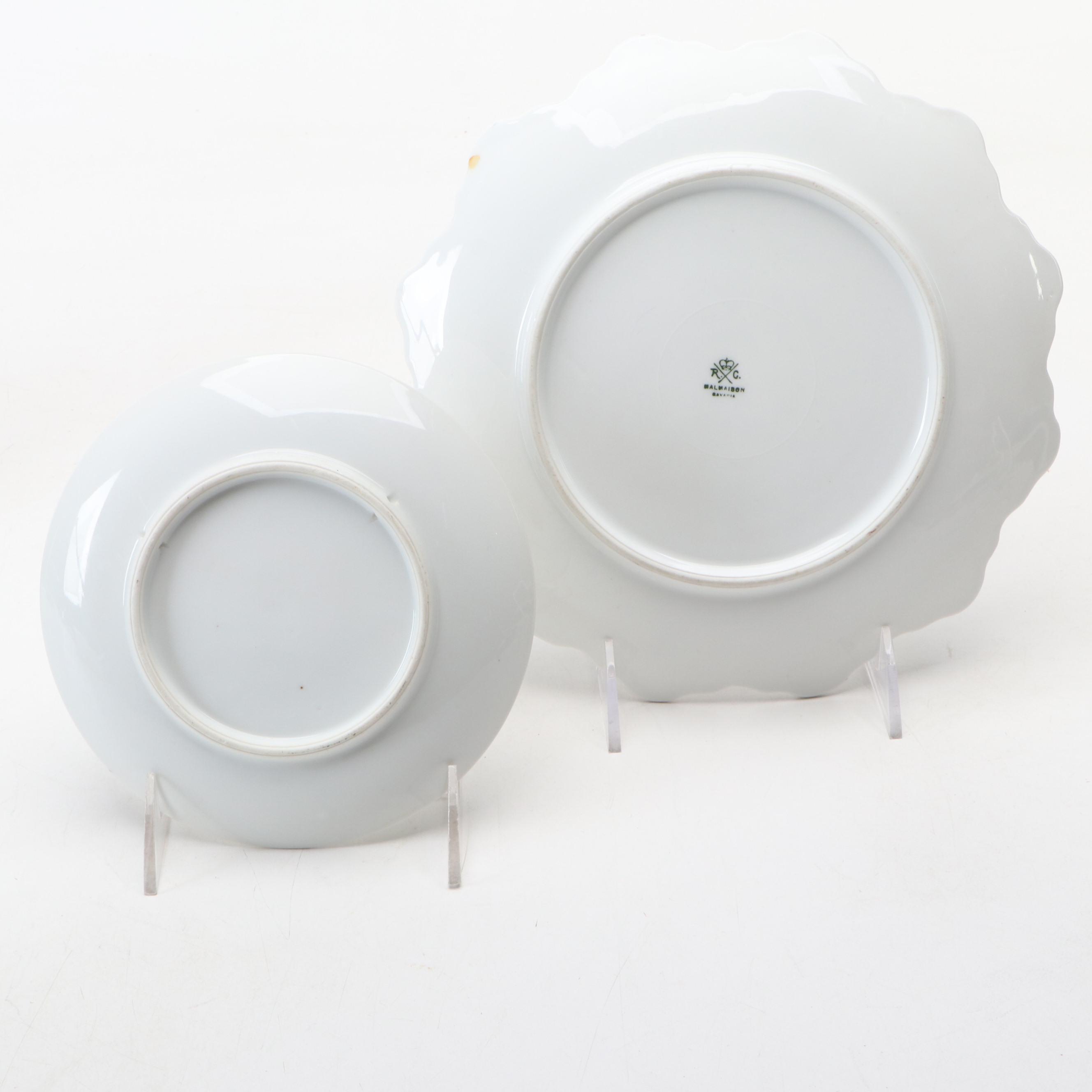 Rosenthal with Tirschenreuth and Other Rose Pattern Porcelain Plates