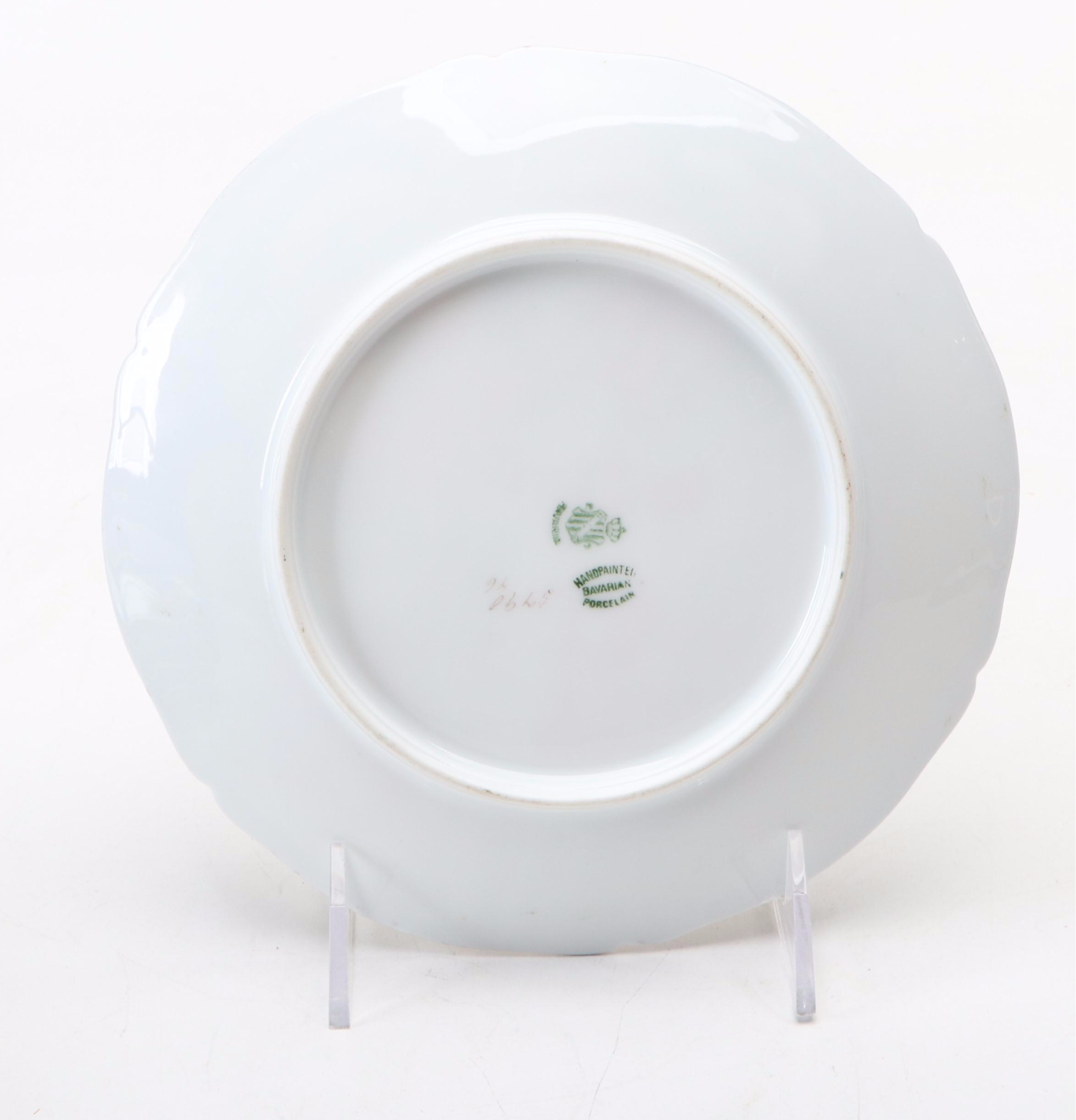 Rosenthal with Tirschenreuth and Other Rose Pattern Porcelain Plates